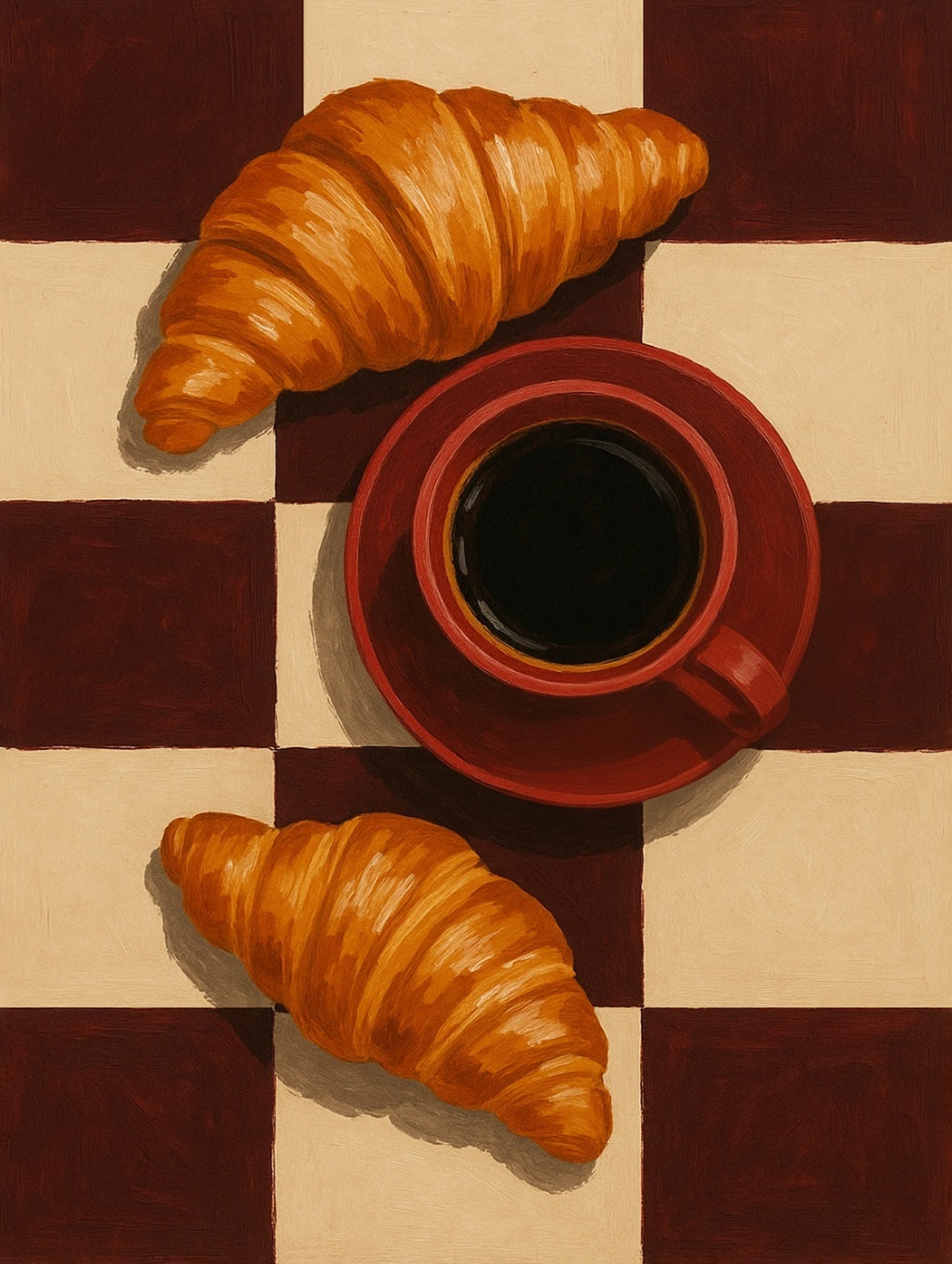 Coffee & Croissant Poster