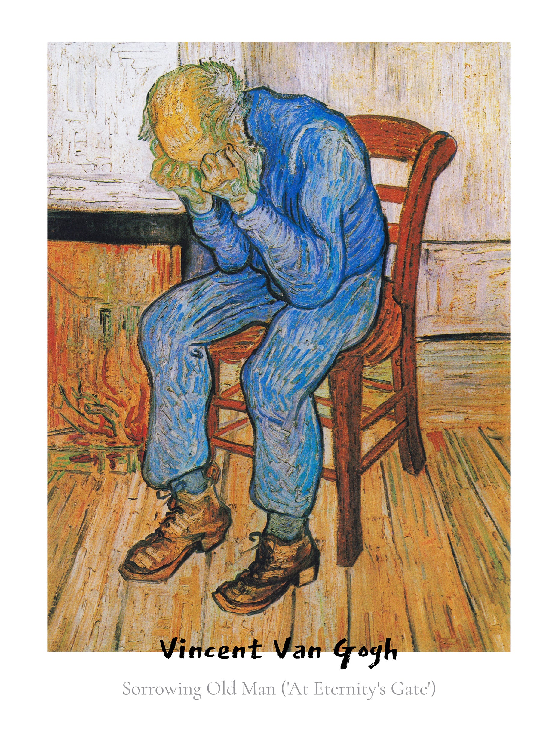 Första huset i en bosättning abstrakt konsttryck