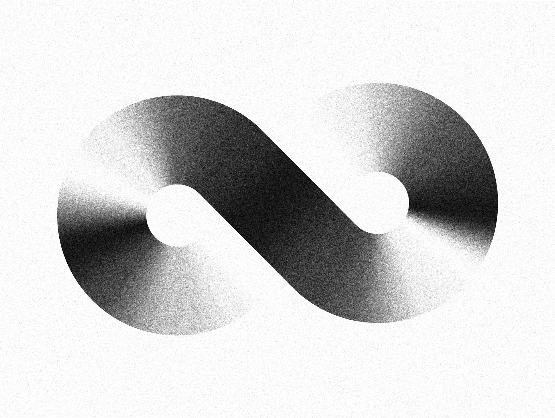 Infinity Symbol Black and White Poster No 2