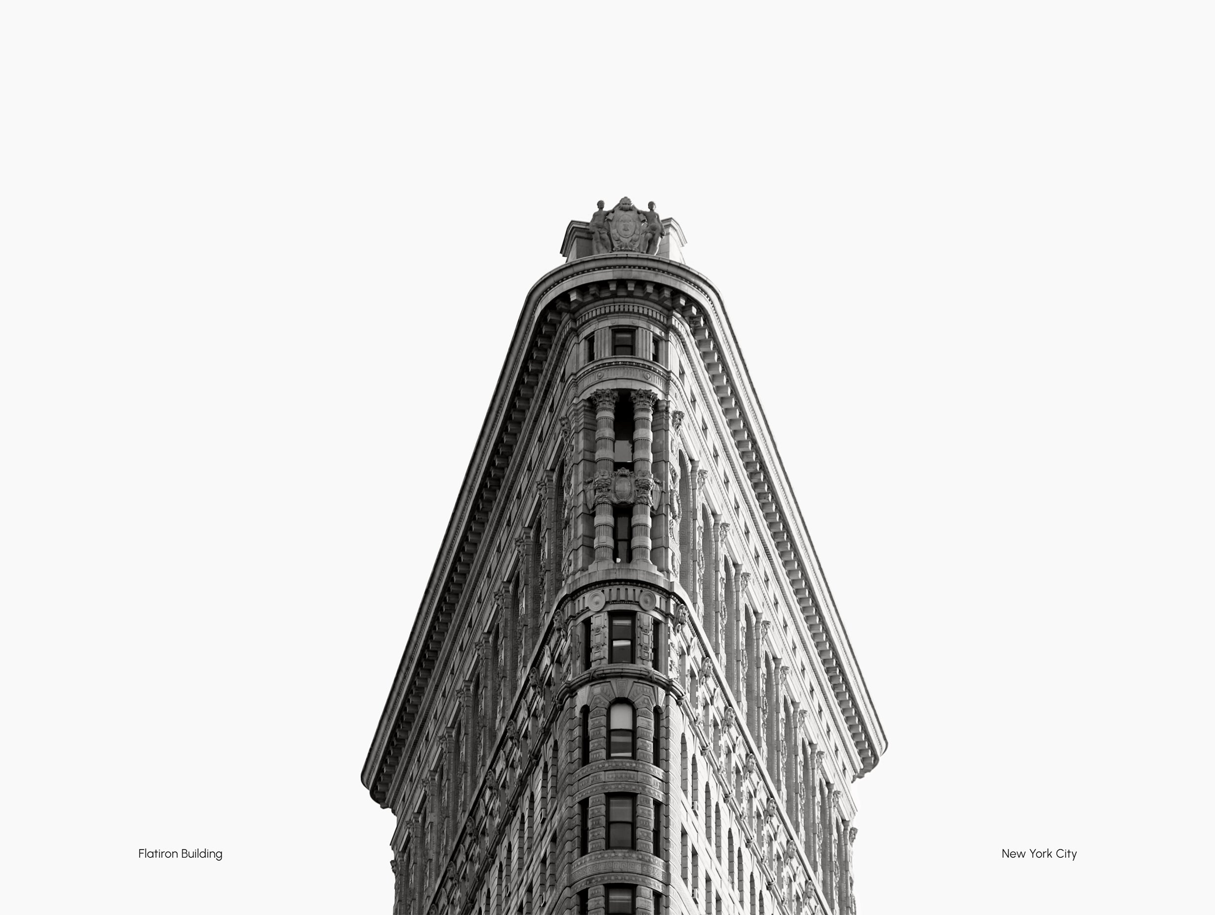 Flatiron Building Black and White Poster