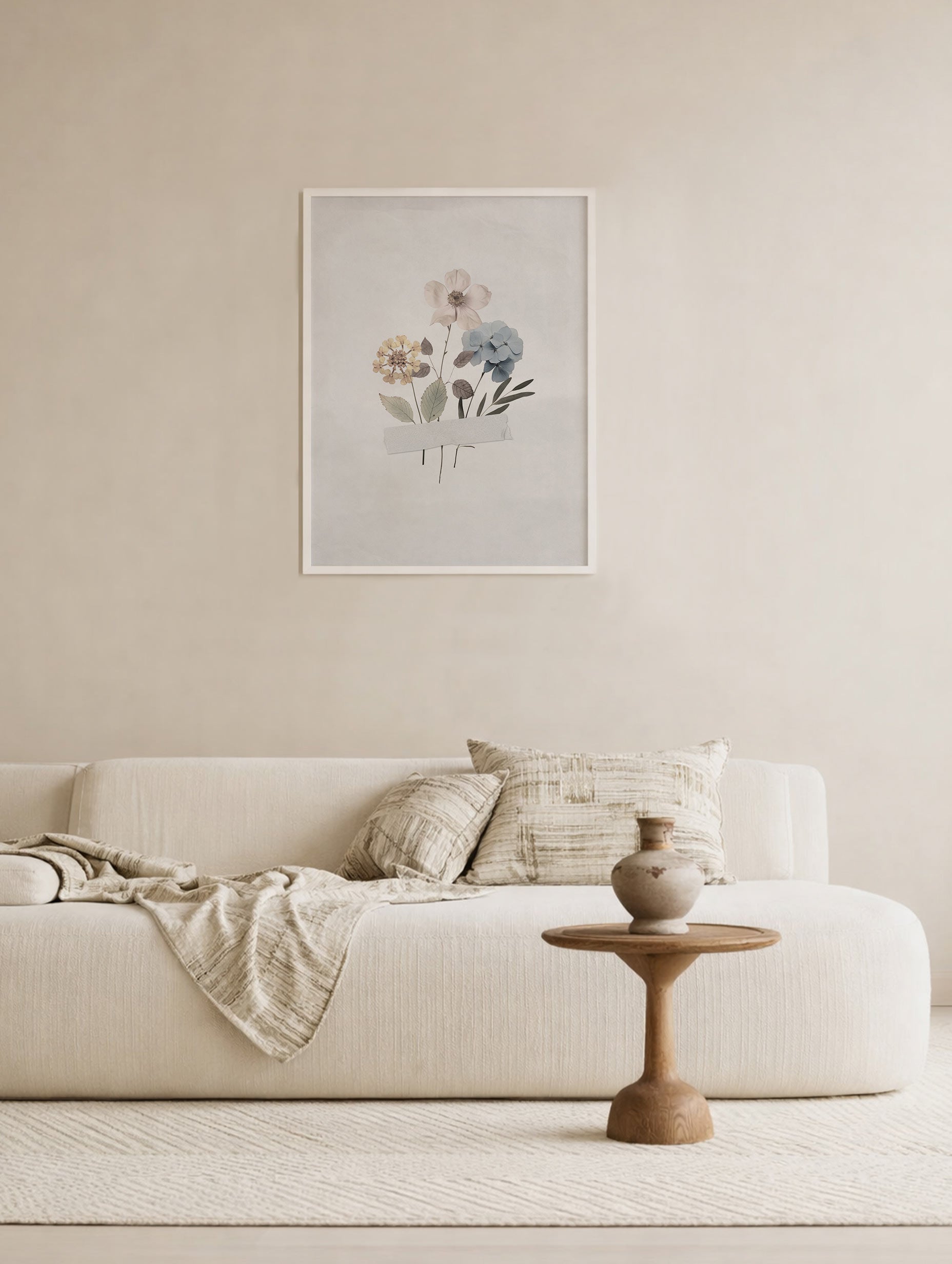 Pressed Flower Art Print Mockup