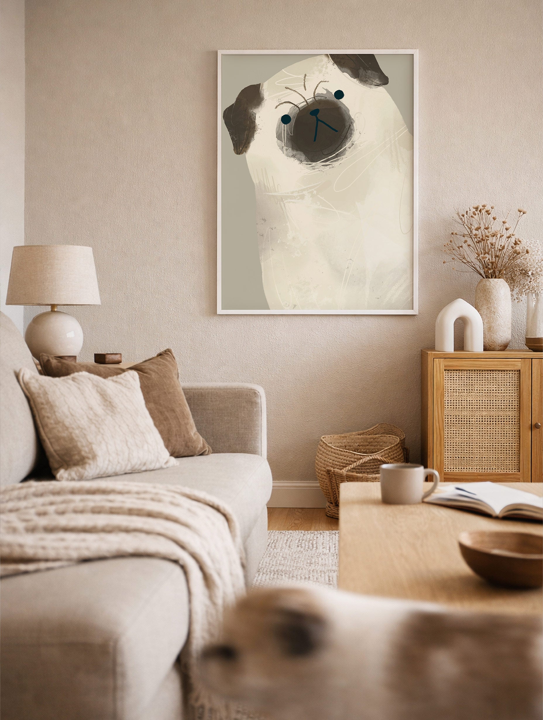 Pug Dog Animal Art Print