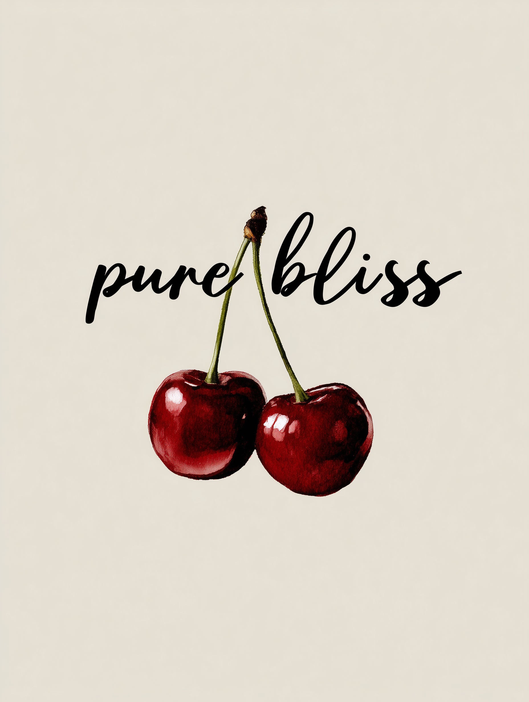 Pure Bliss Minimalist Fruit Artwork