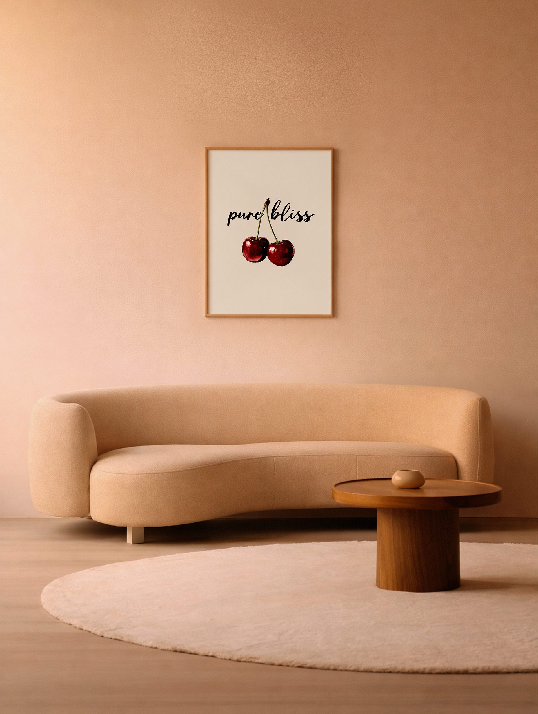 Pure Bliss Minimalist Fruit Artwork Mockup