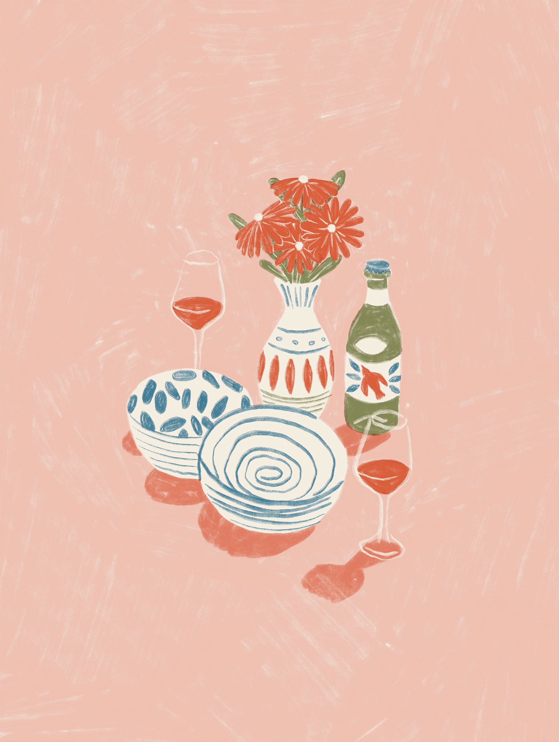 Lydia Greaves - Red Wine Poster