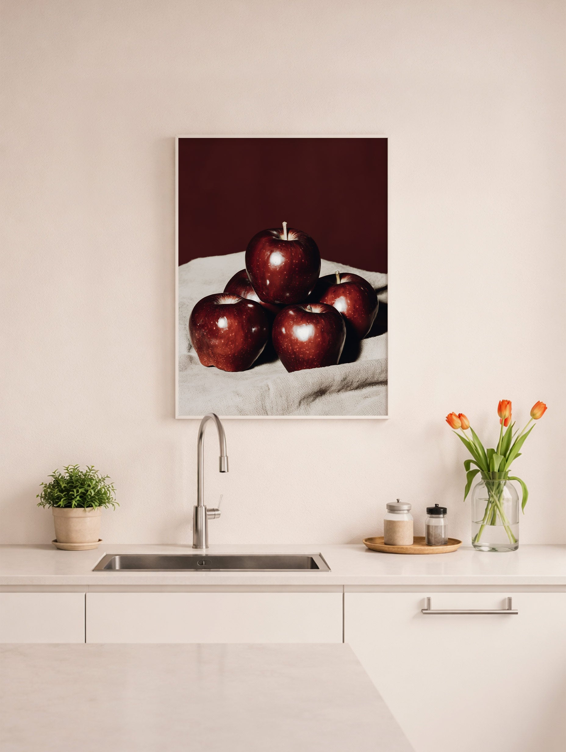 Red Apples Fruit Artwork Mockup