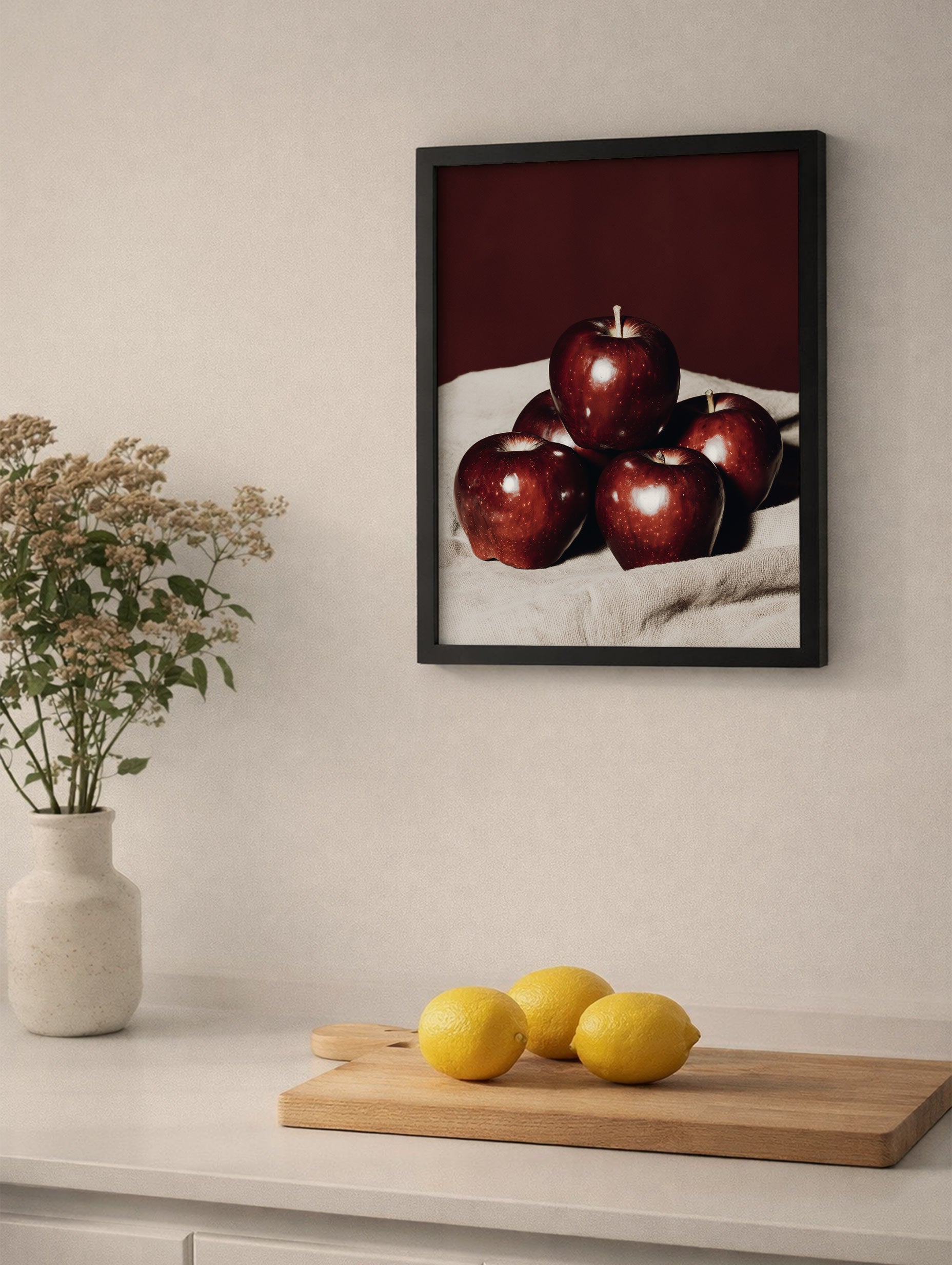 Red Apples Fruit Artwork Mockup