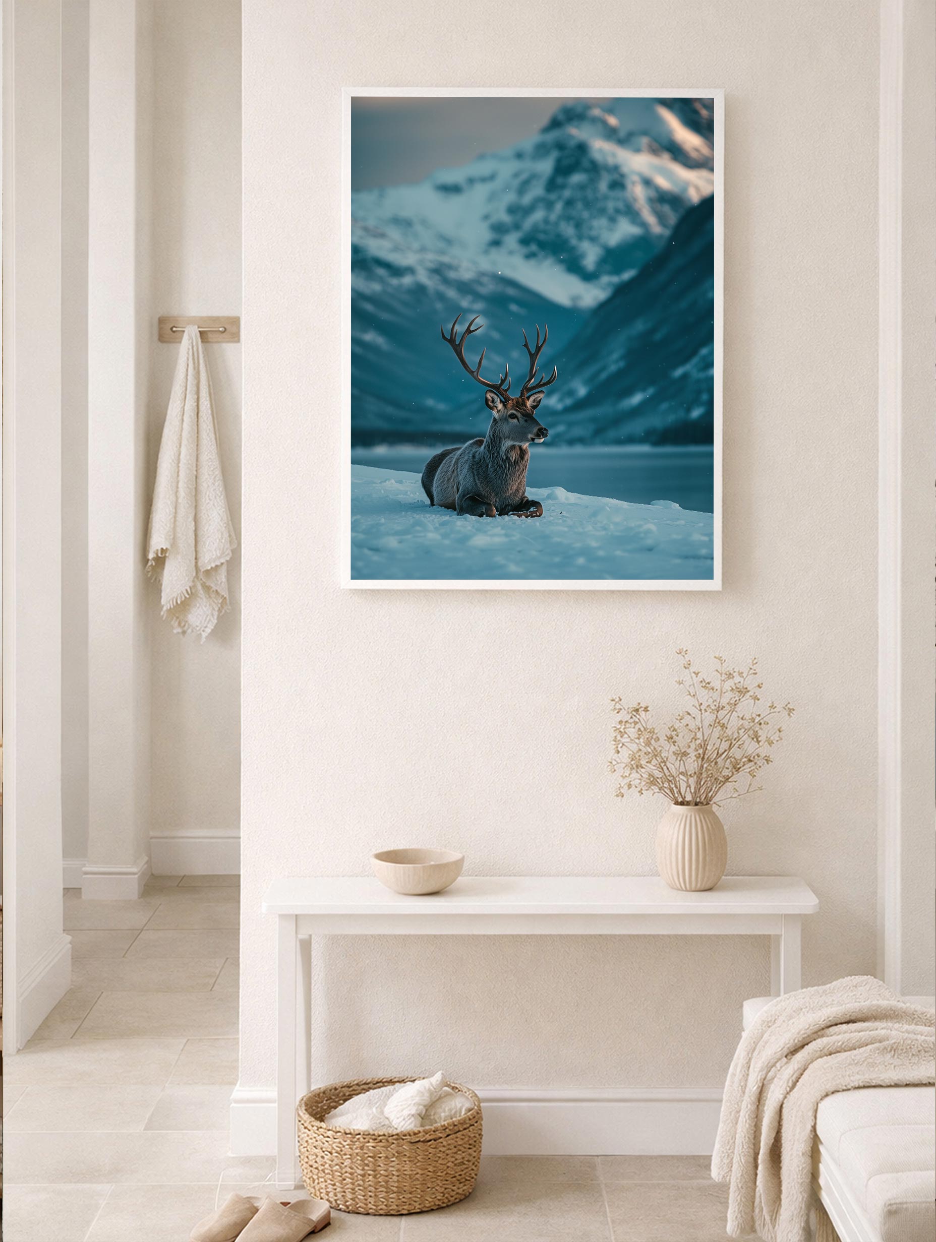 Reindeer Animal Photography Poster Mockup