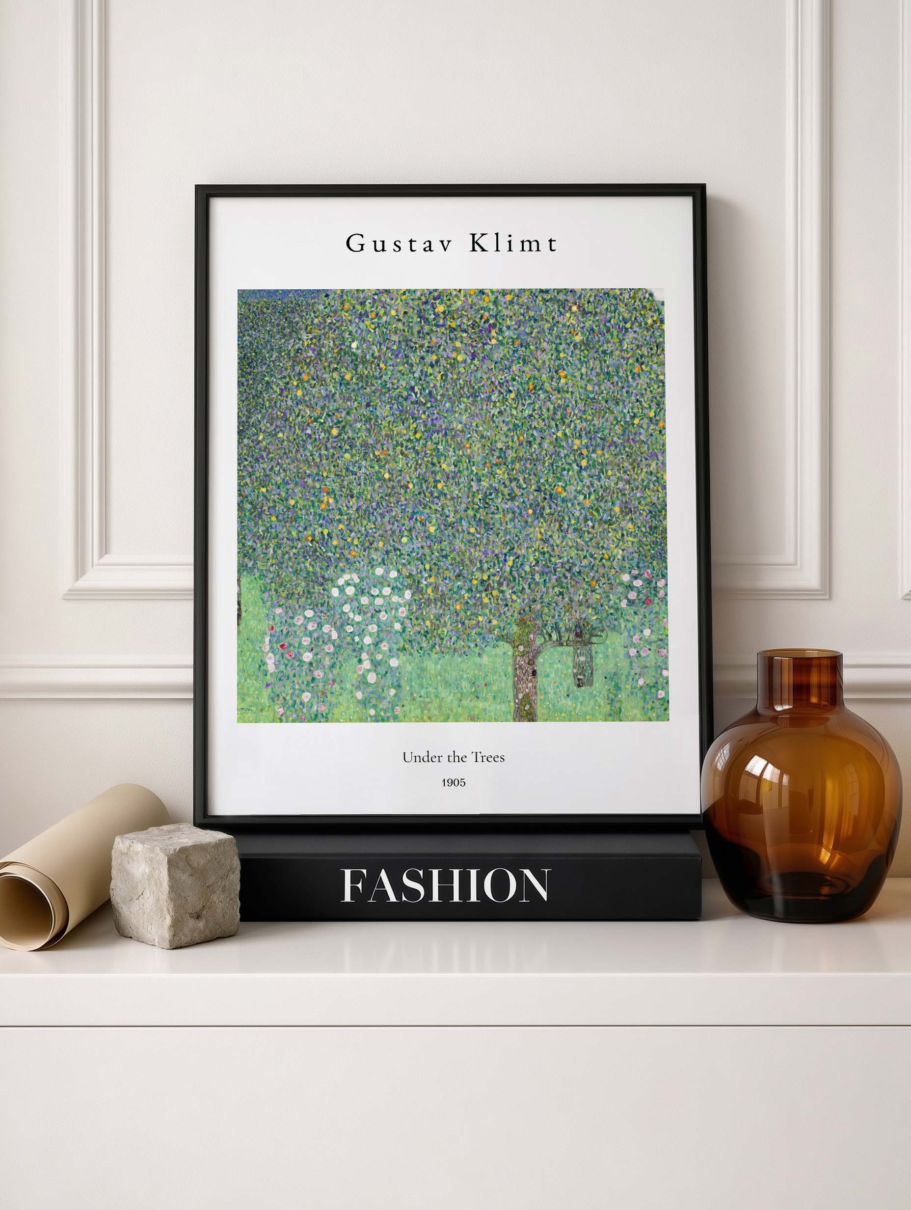 Rosebushes under the Trees - Gustav Klimt Mockup