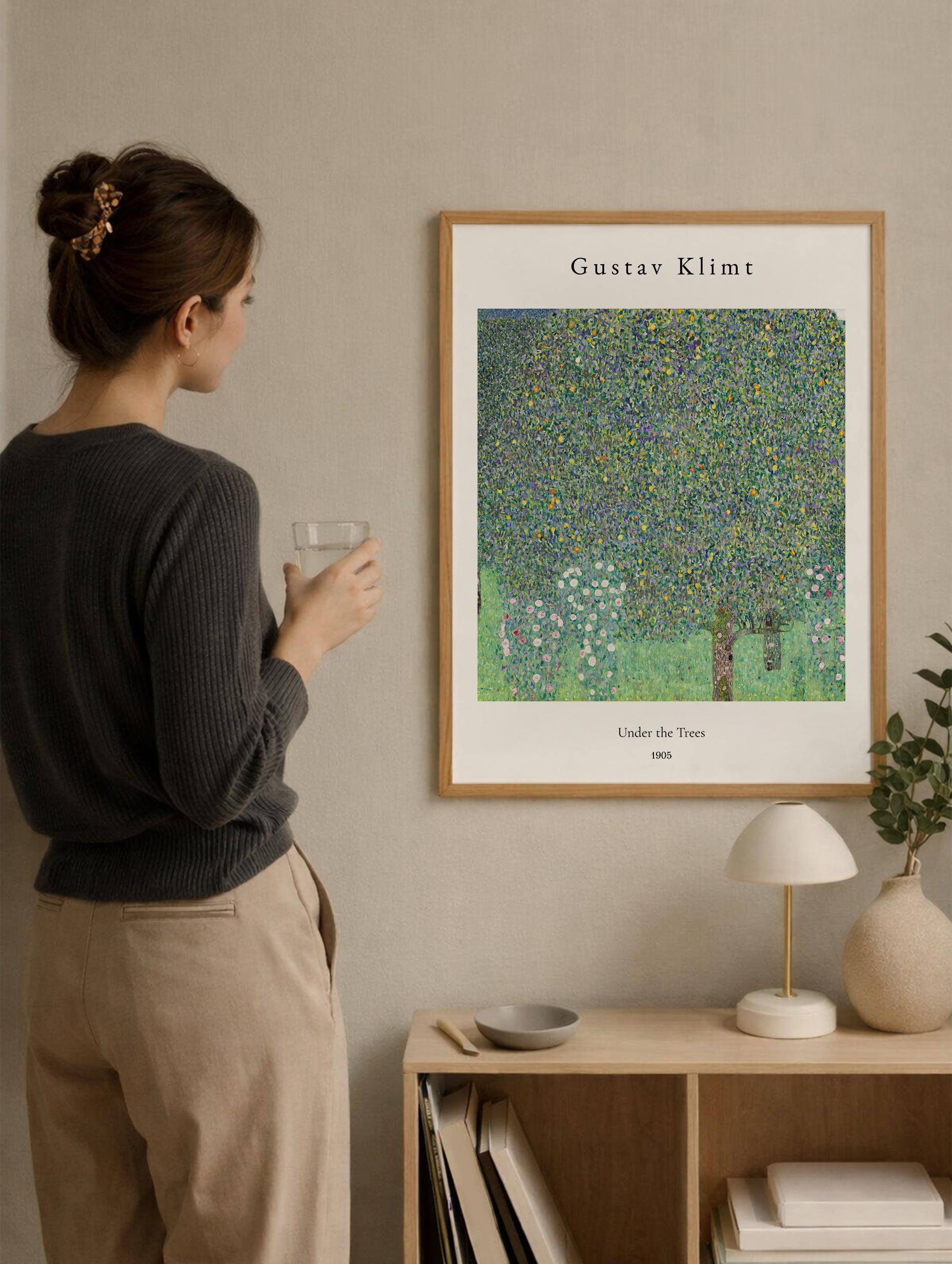 Rosebushes under the Trees - Gustav Klimt Mockup