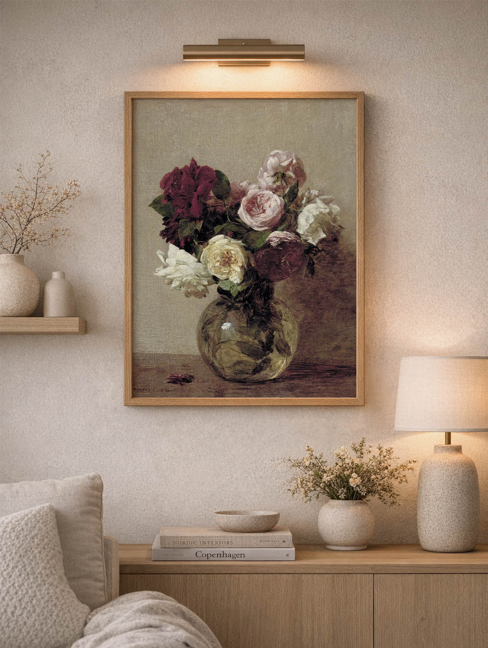 Roses Henri Fantin-Latour Art Print Mockup