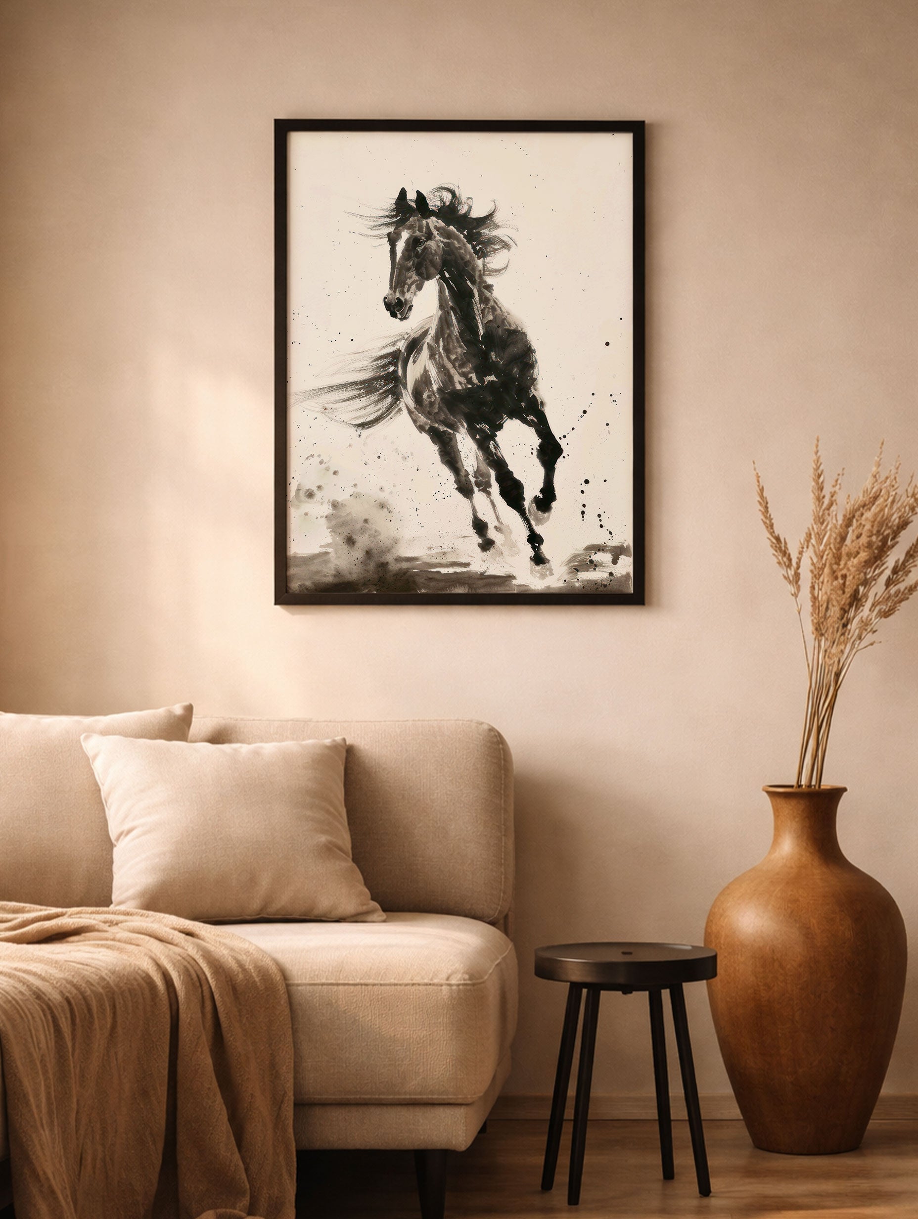 Running Horse Animal Art Print