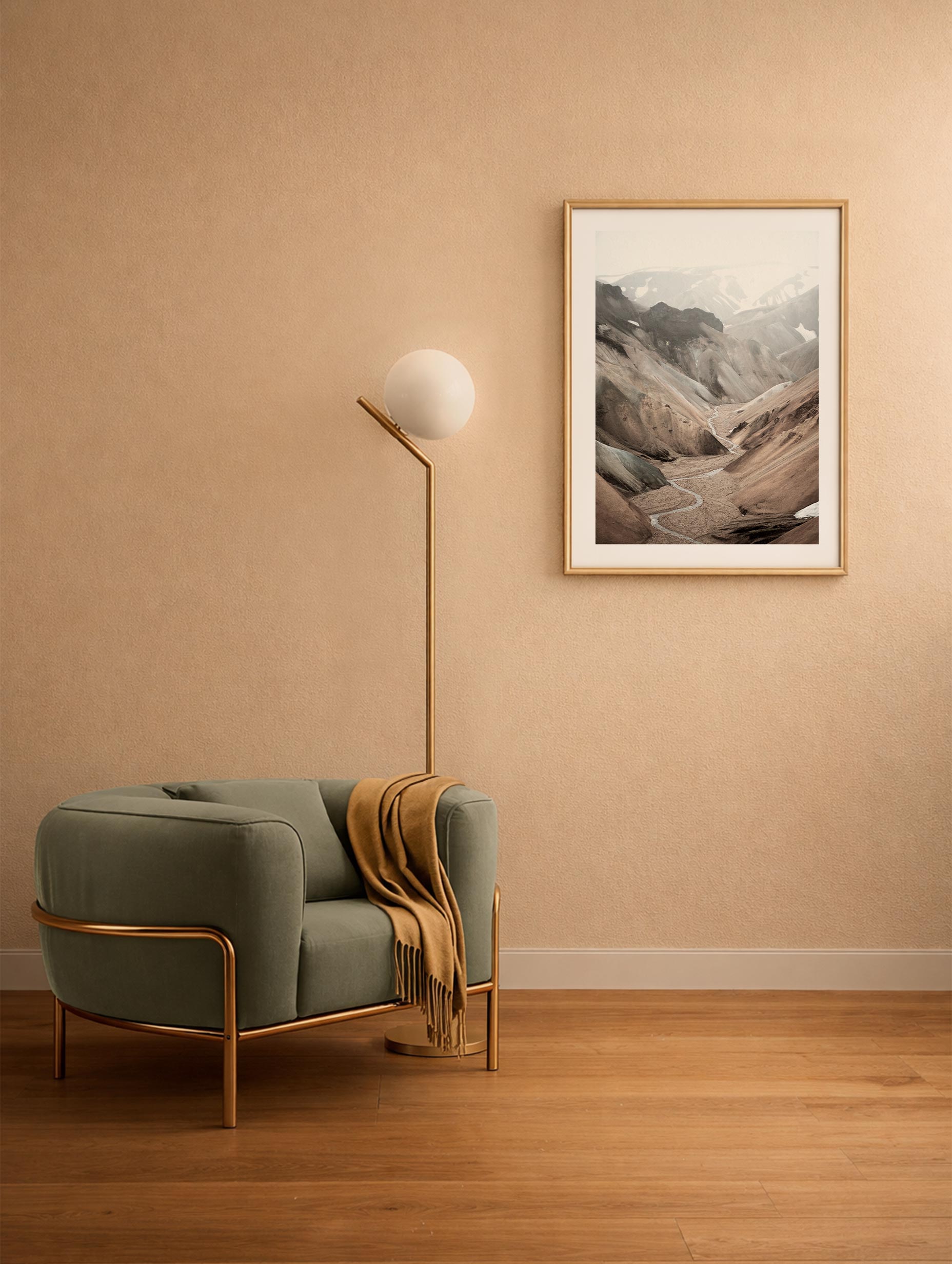 Sandy Hills Mountain Wall Art Mockup