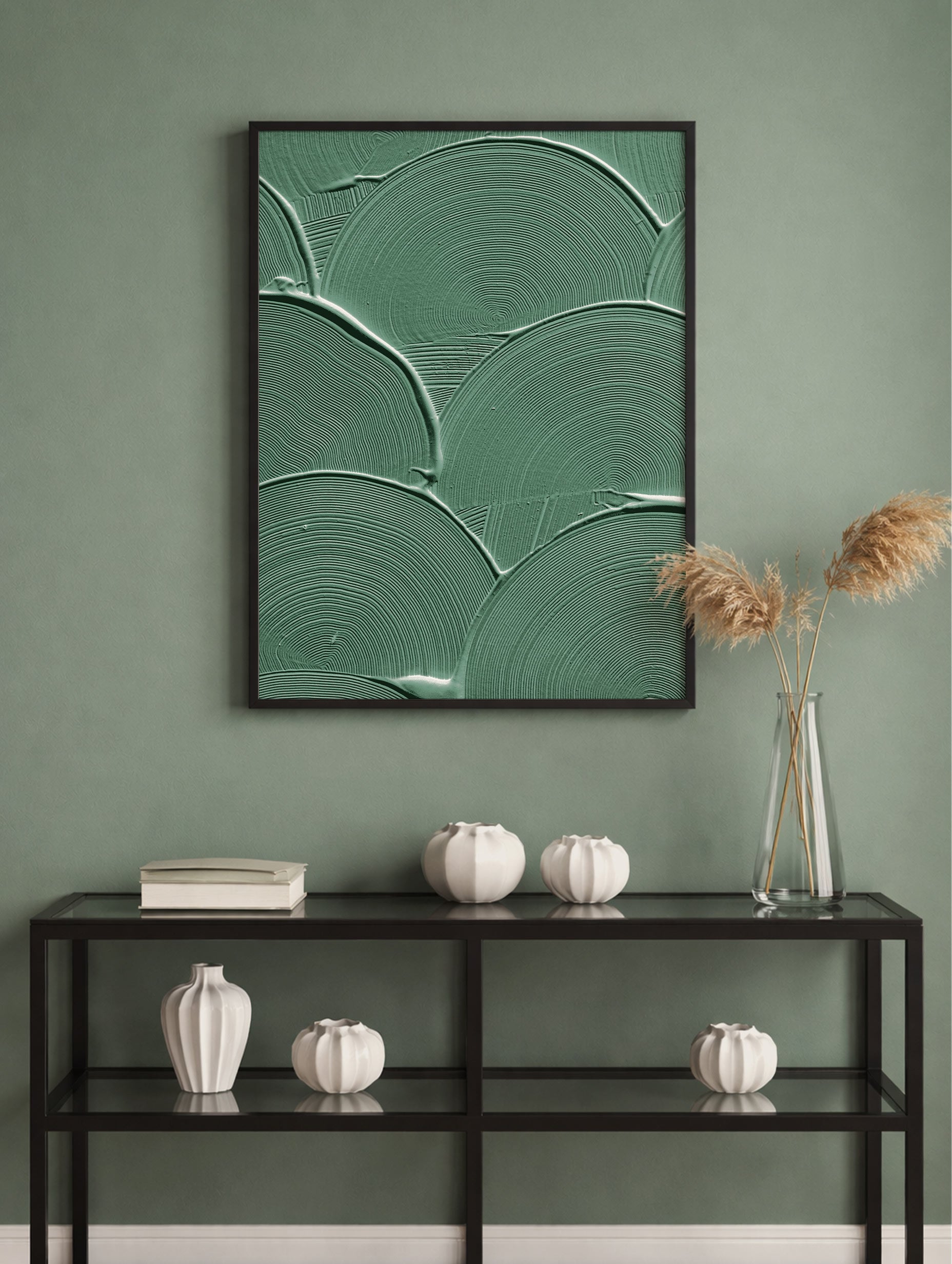Scalloped Texture Abstract Art Print Mockup