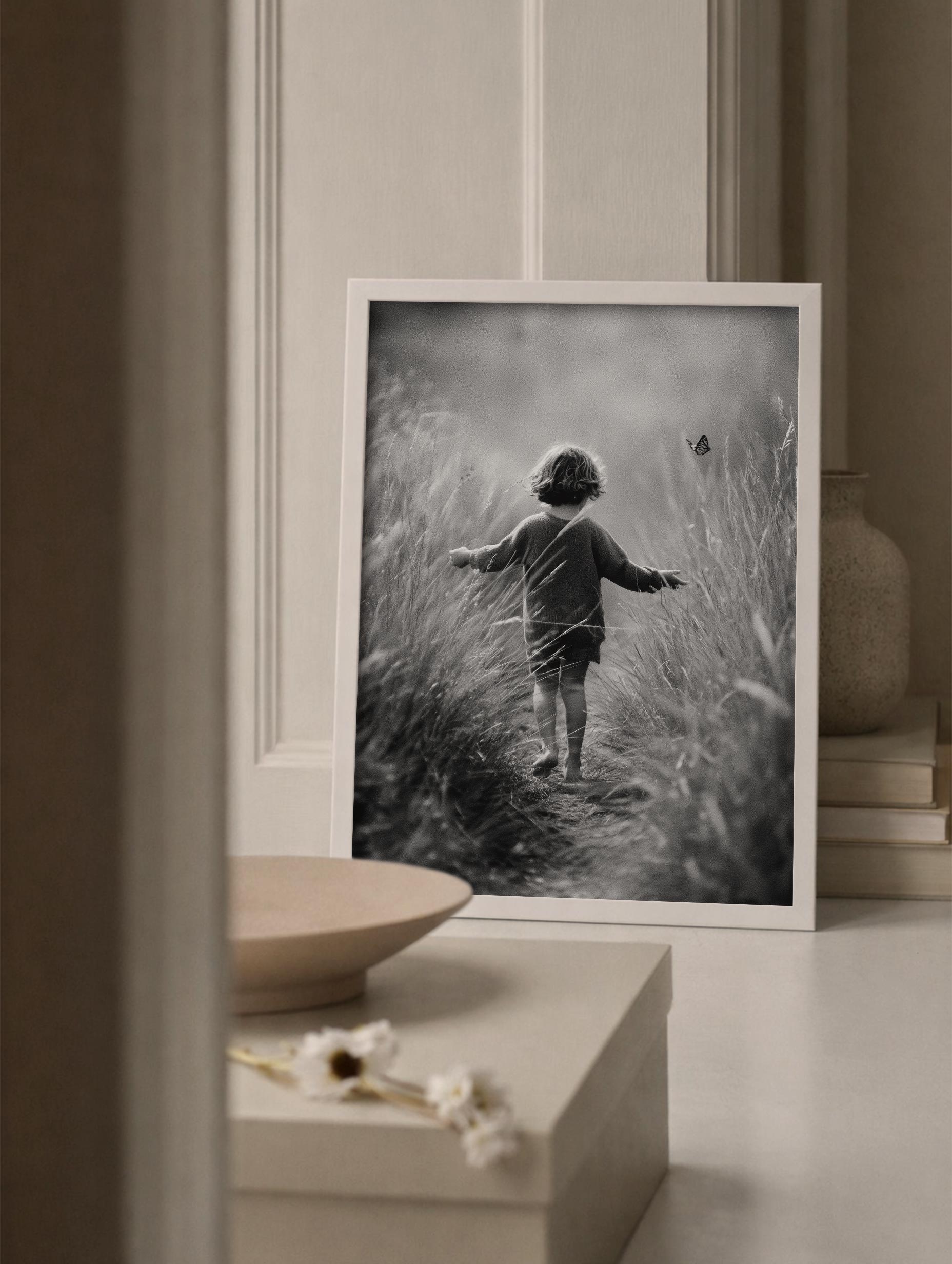 Simple Days Black and White Poster Mockup