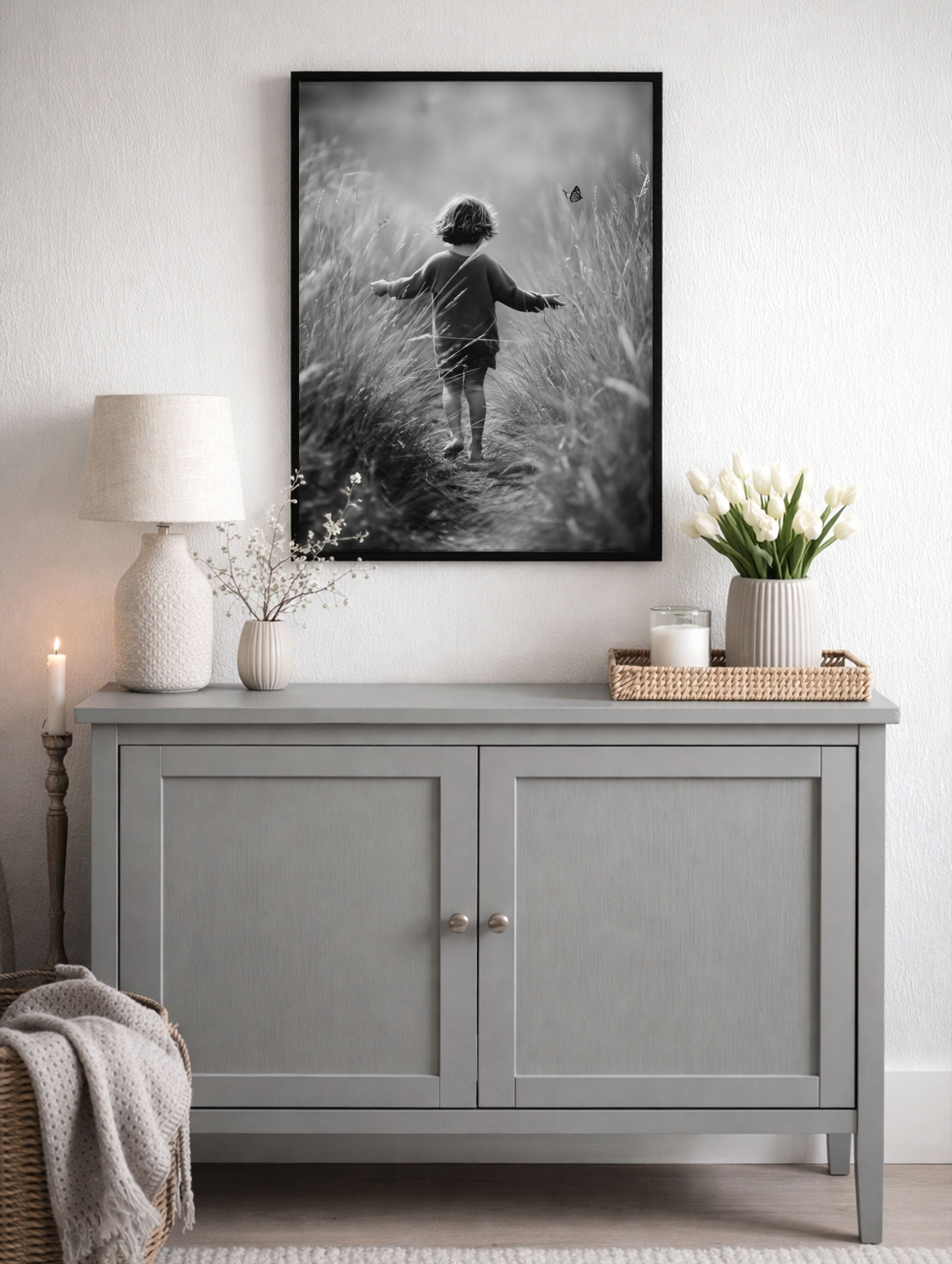 Simple Days Black and White Poster Mockup