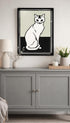 Sitting Cat Julie de Graag Animal Art Print Mockup