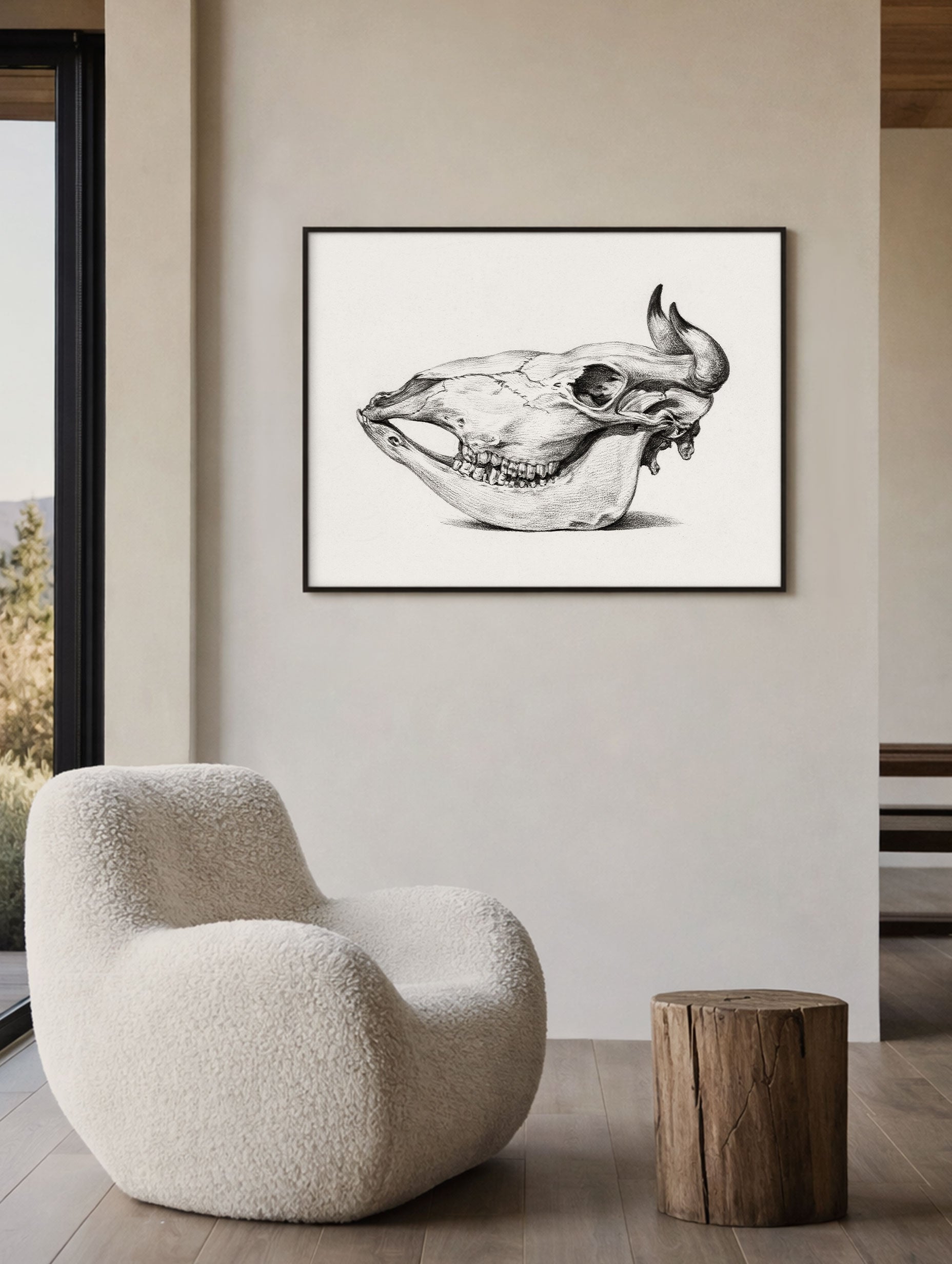 Skull of a cow Jean Bernard Art Print No 2 Mockup