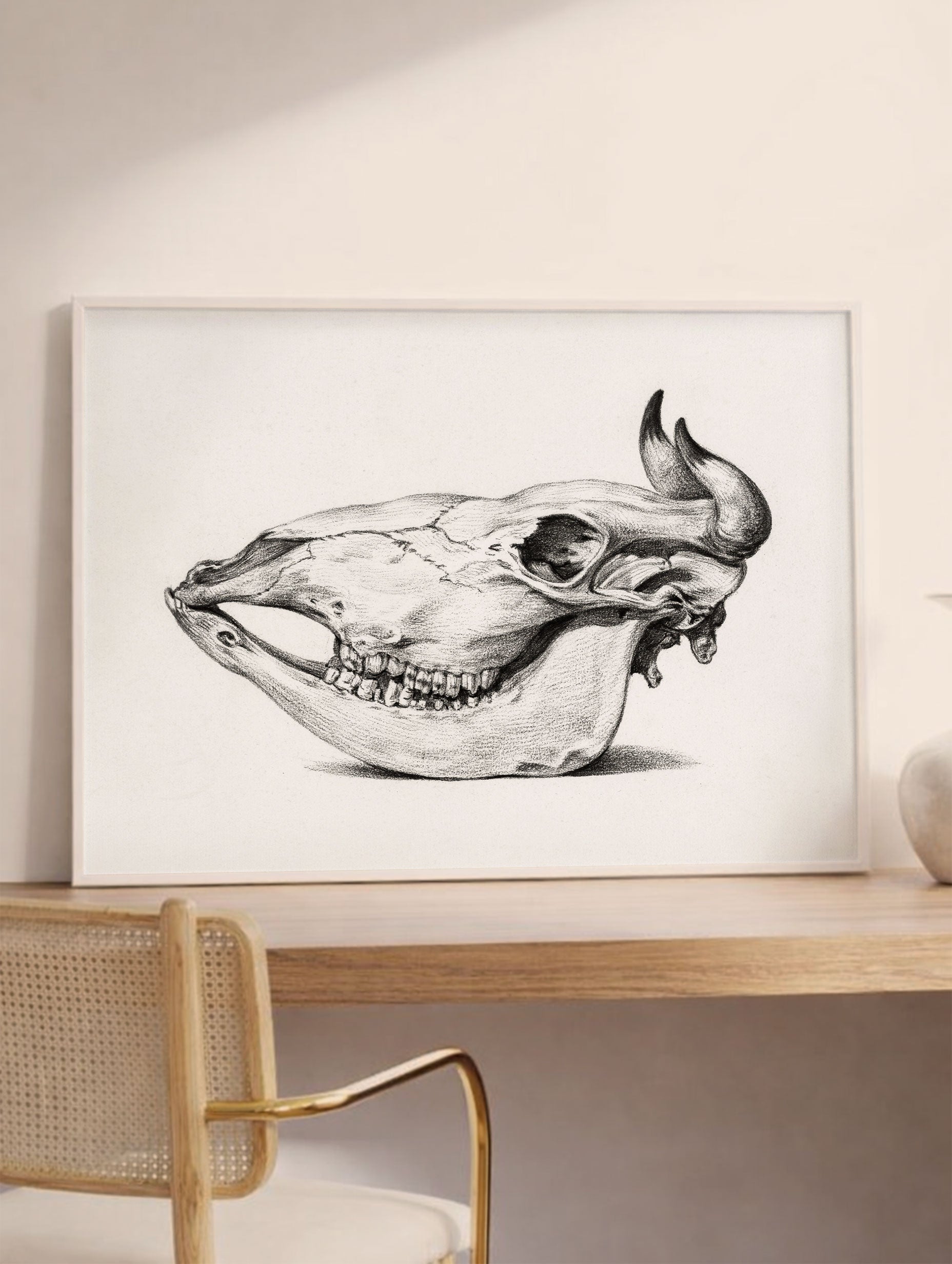 Skull of a cow Jean Bernard Art Print No 2 Mockup