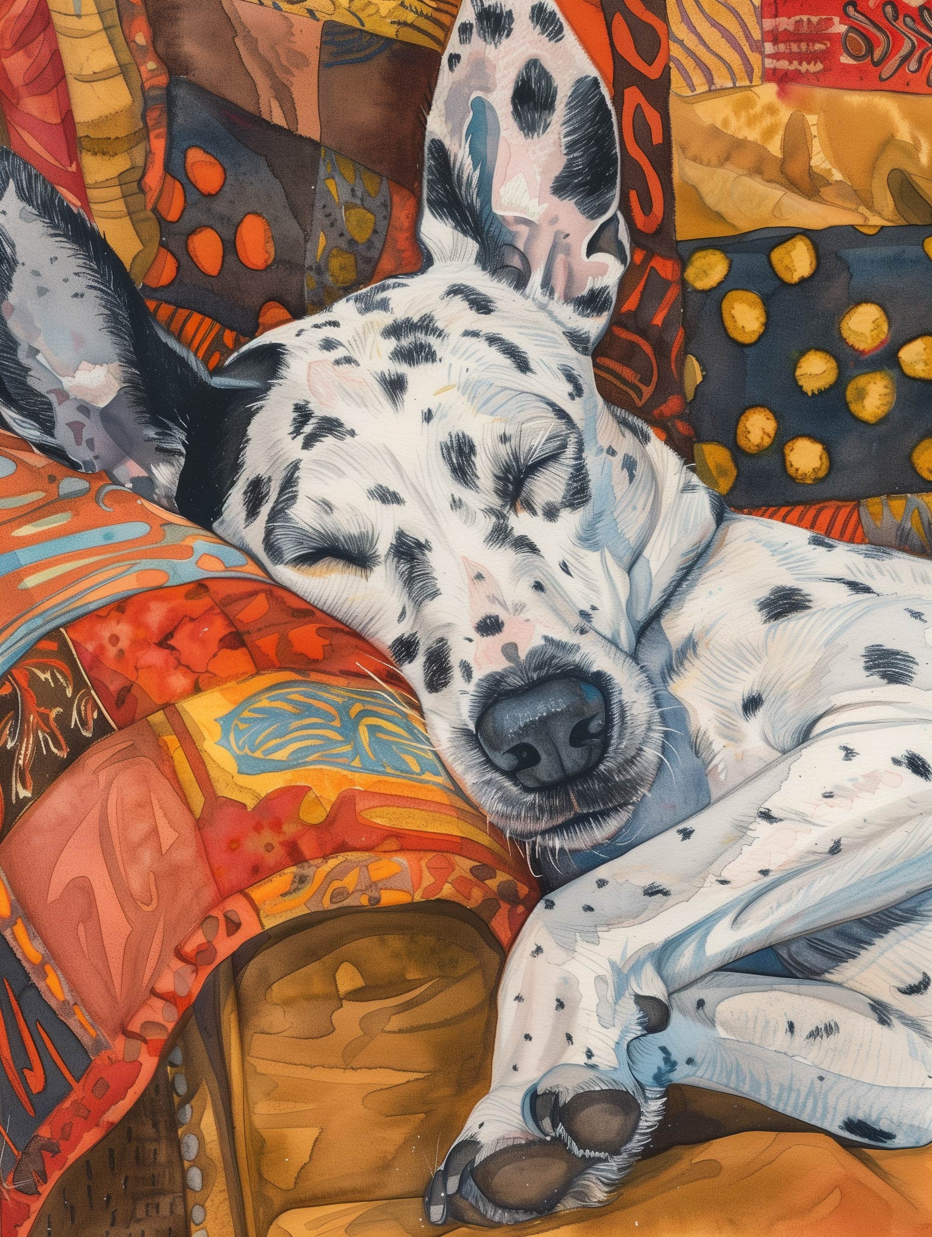 Första huset i en bosättning abstrakt konsttryck