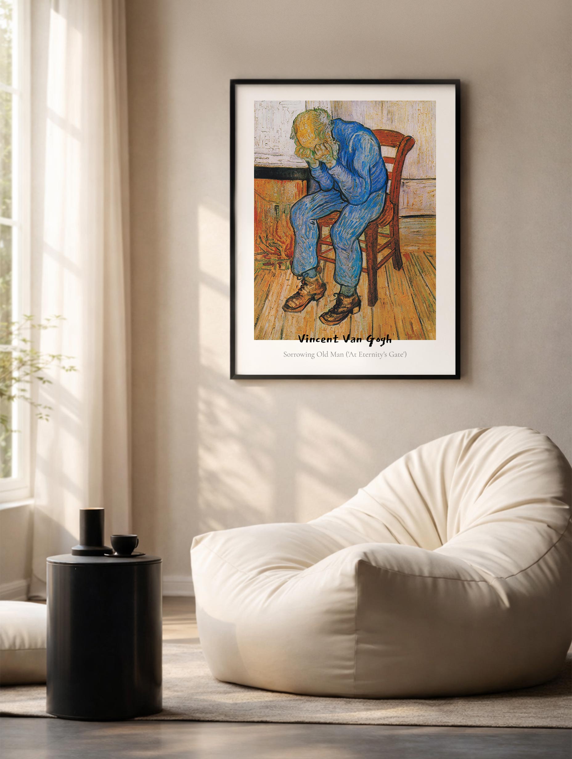 Sorrowing Old Man ('At Eternity's Gate') Van Gogh Art Print Mockup