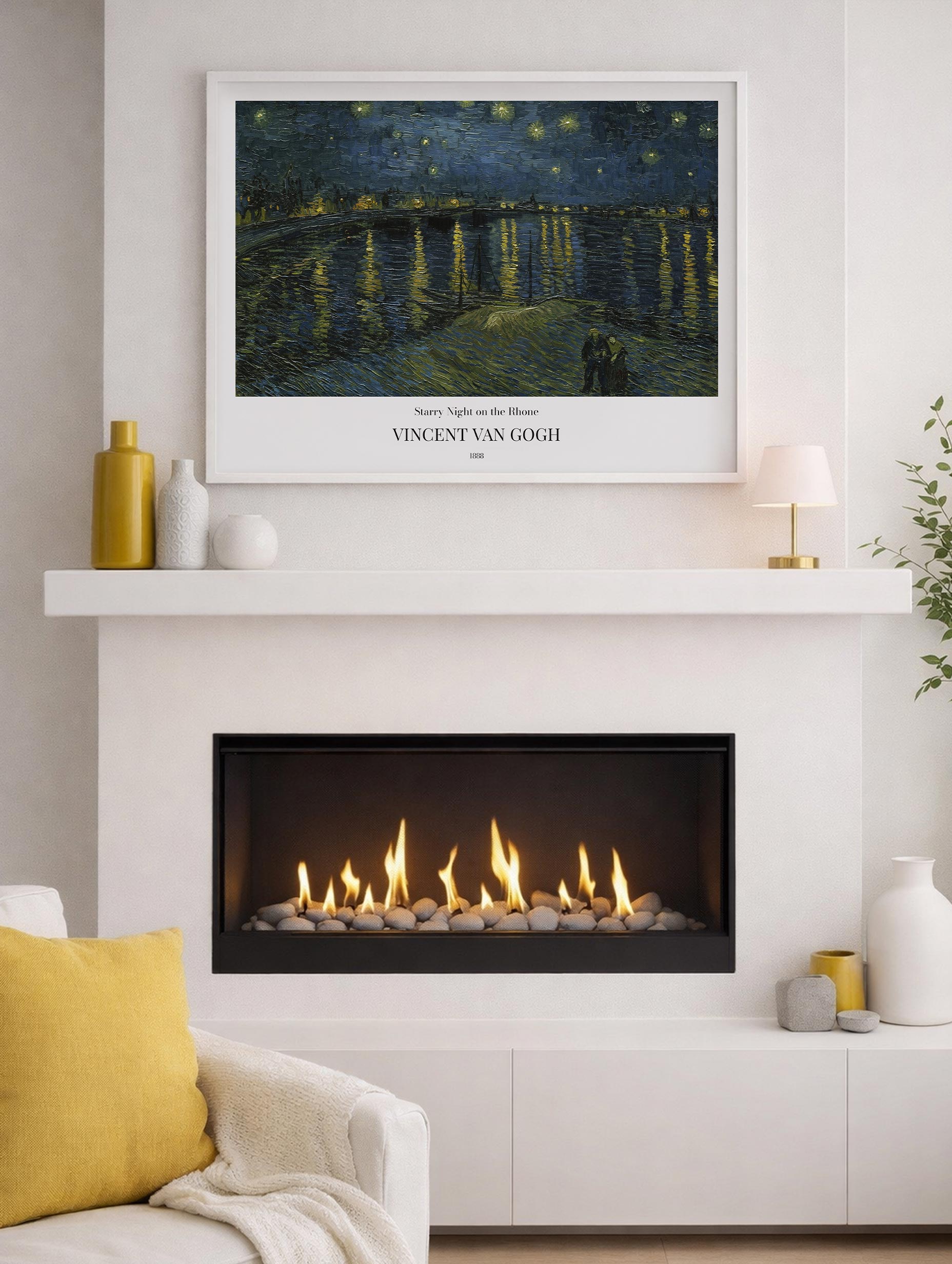 Starry Night on the Rhône Van Gogh Art Print No 2 Mockup