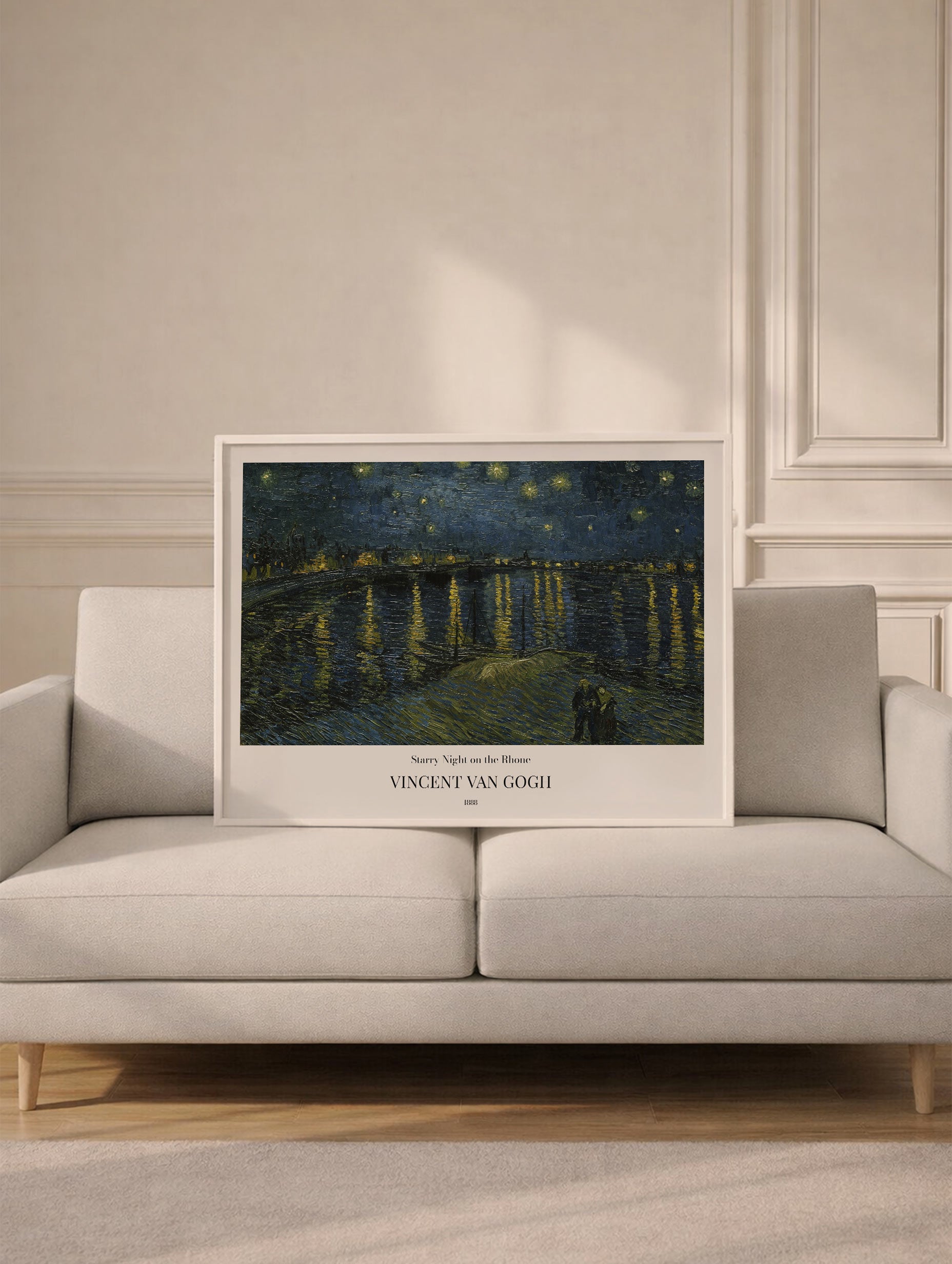 Starry Night on the Rhône Van Gogh Art Print No 2 Mockup