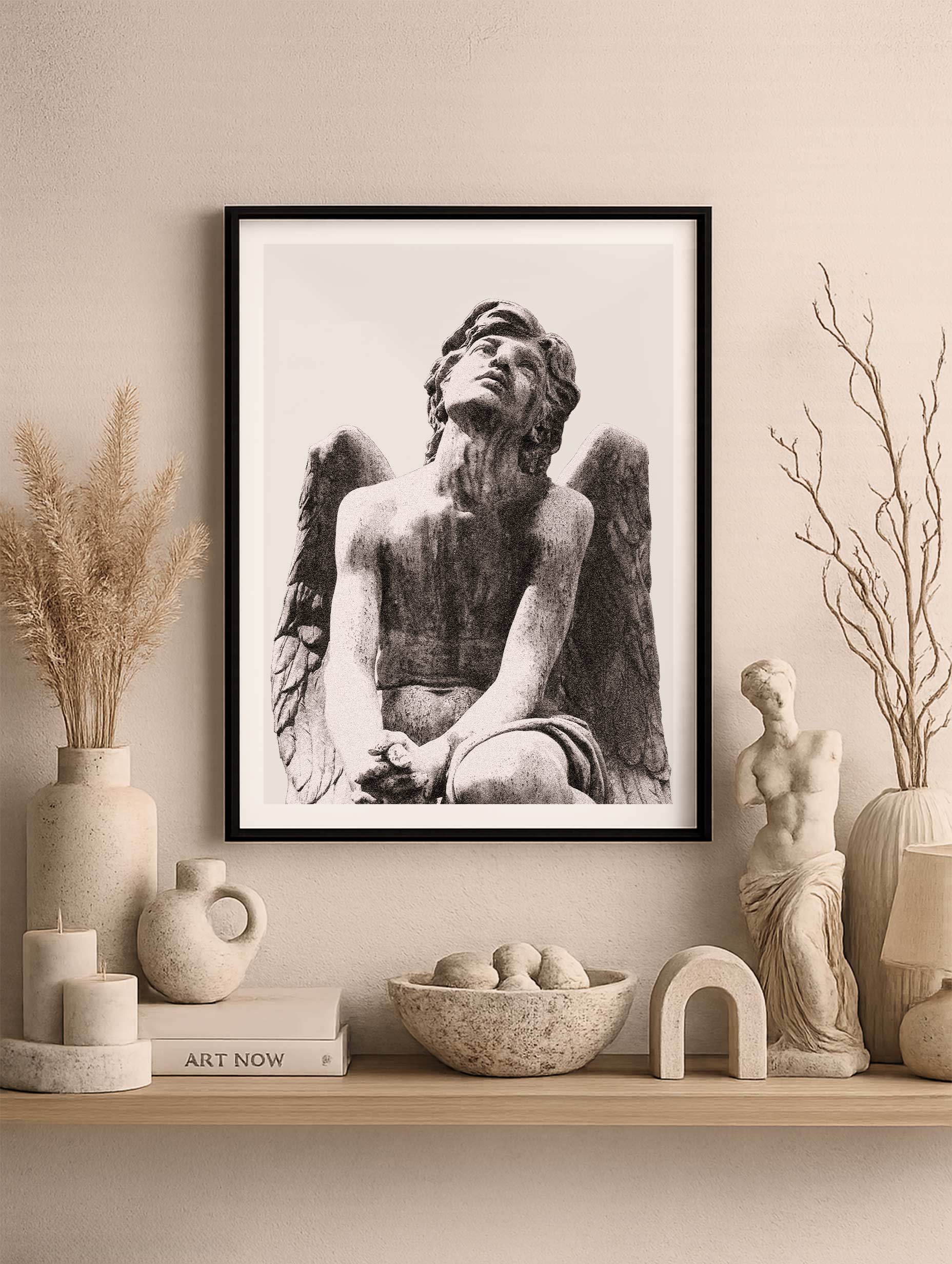 Statue of Angel in Florence Giulio Monteverde Art Print
