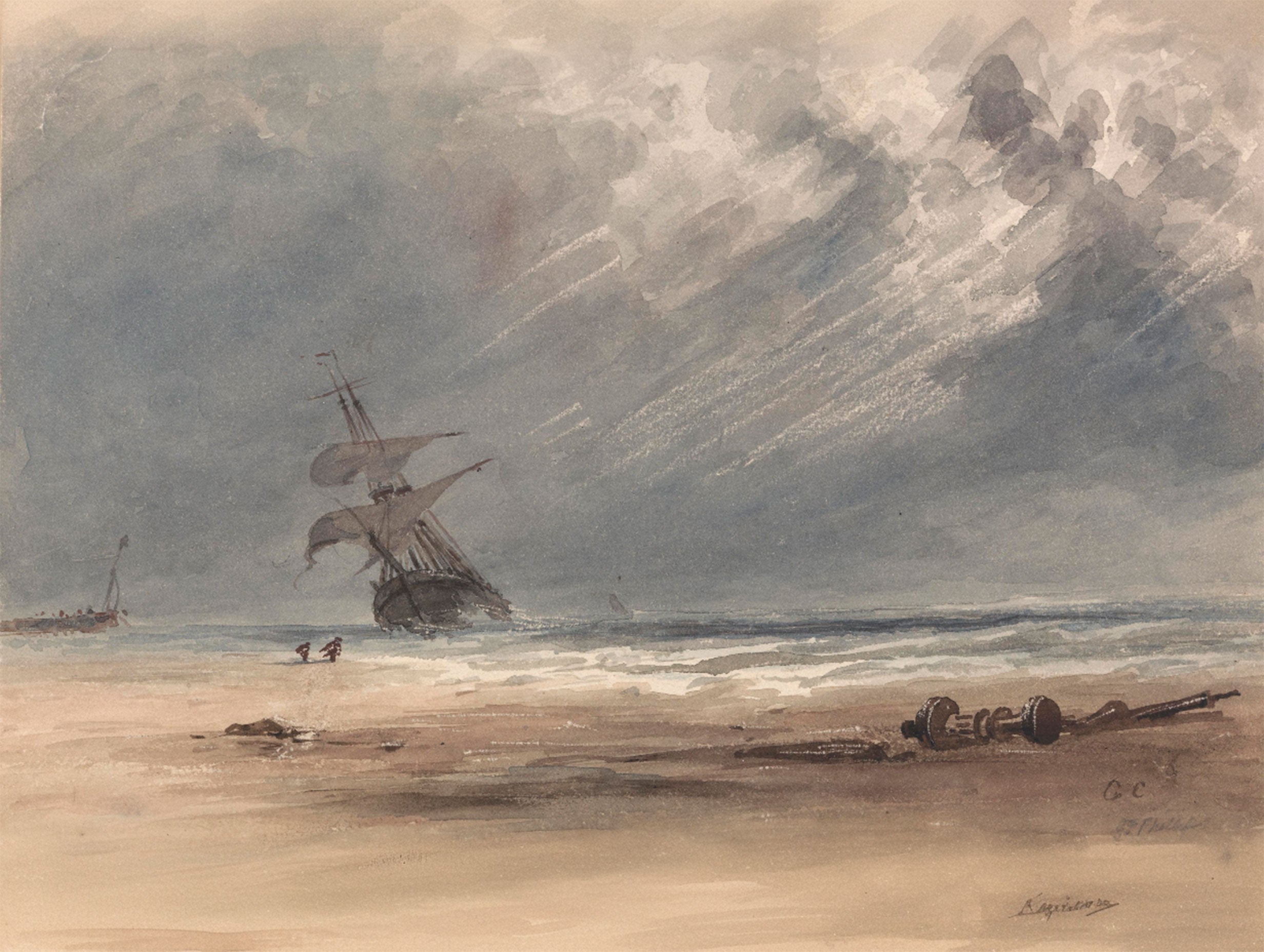 Storm Over a Coast Giles Firman Phillips Art Print
