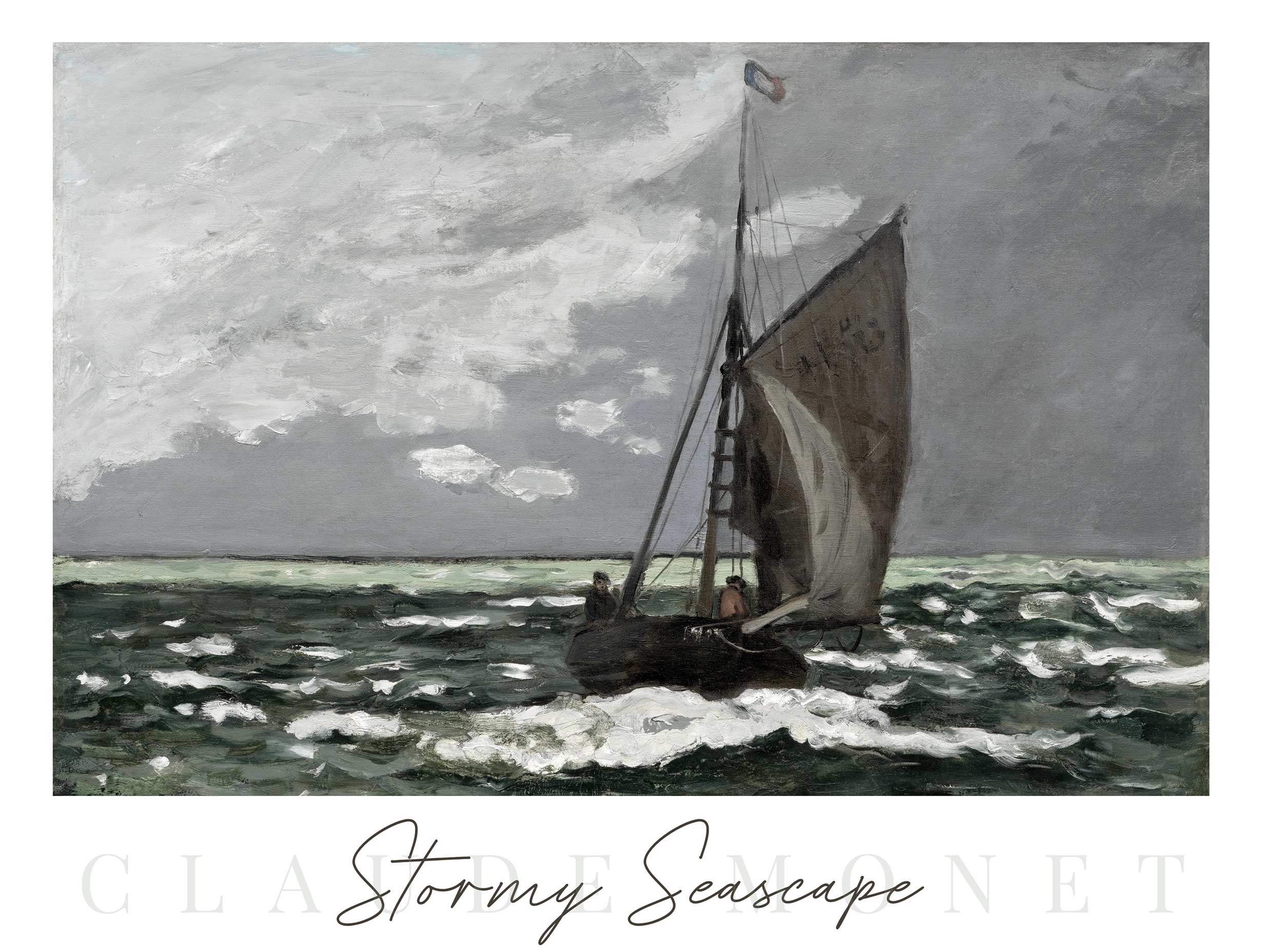 Stormy Seascape Claude Monet Art Print