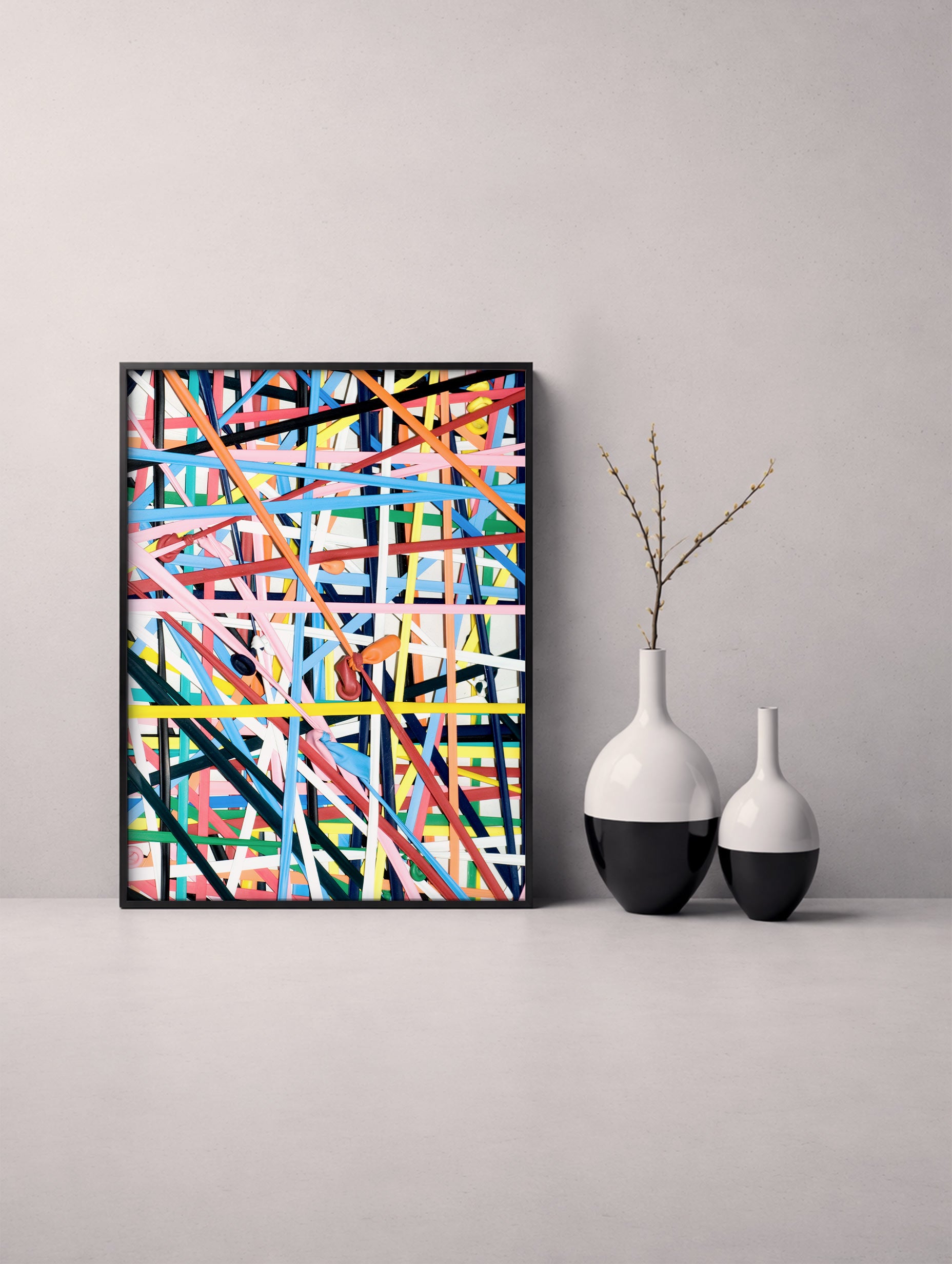 Stretched Colorful Balloons Abstract Art Print