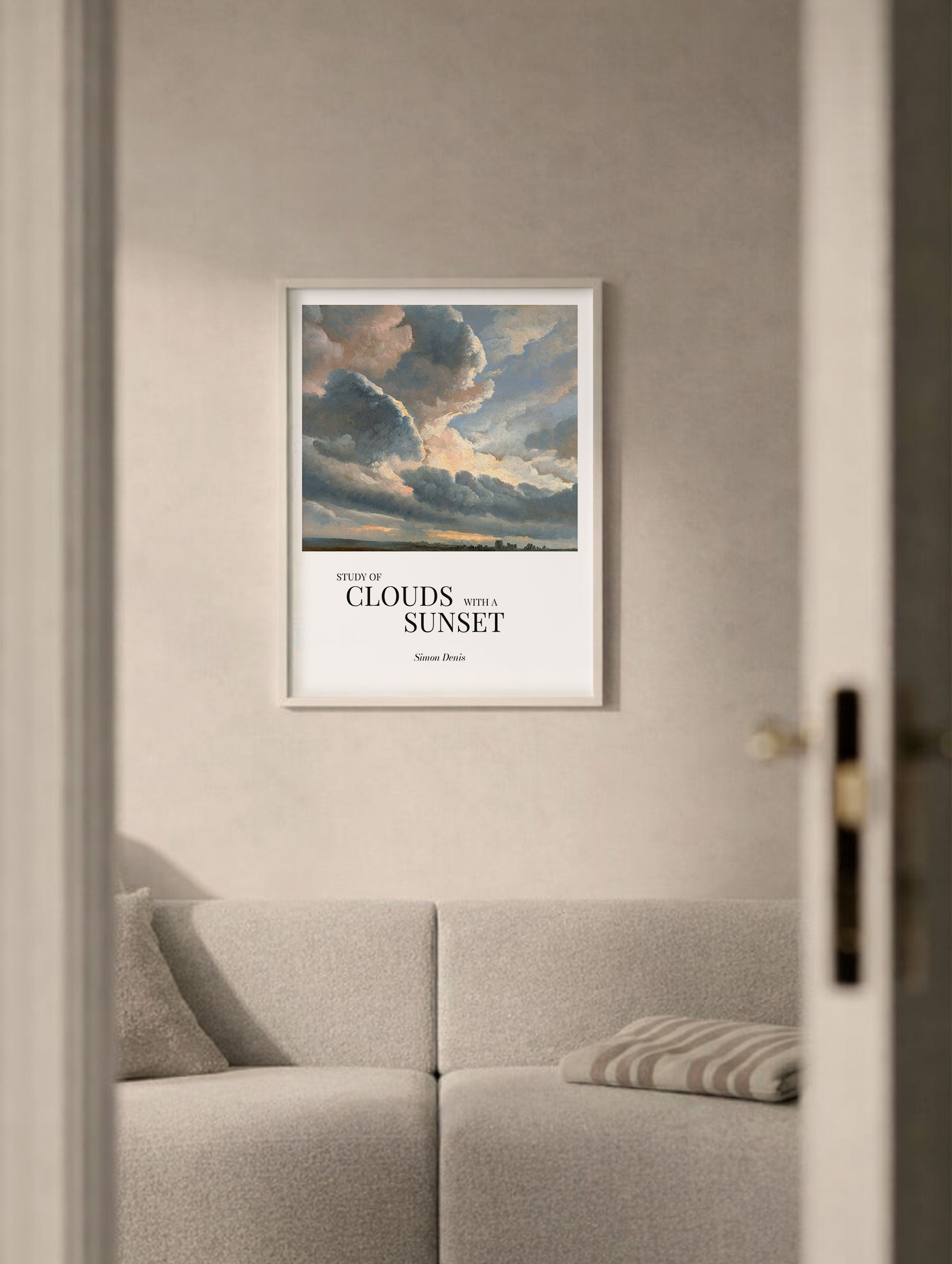 Study of Clouds with a Sunset Simon Denis Art Print Mockup