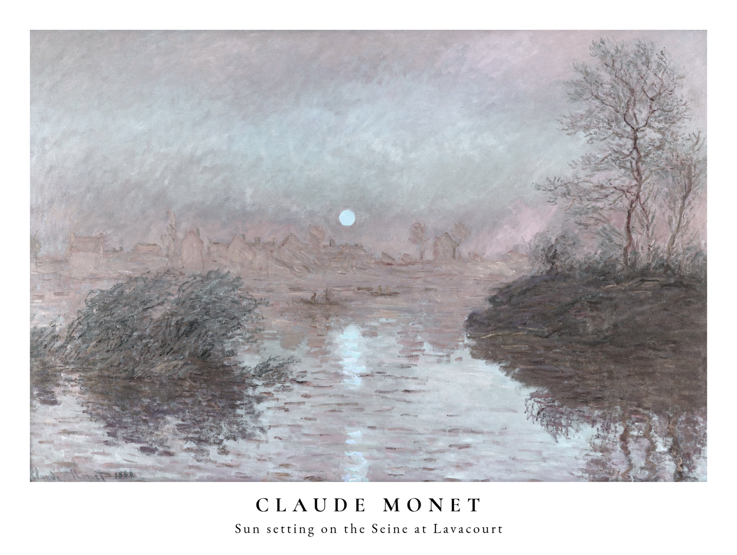 Sunset on the Seine at Lavacourt Claude Monet Art Print