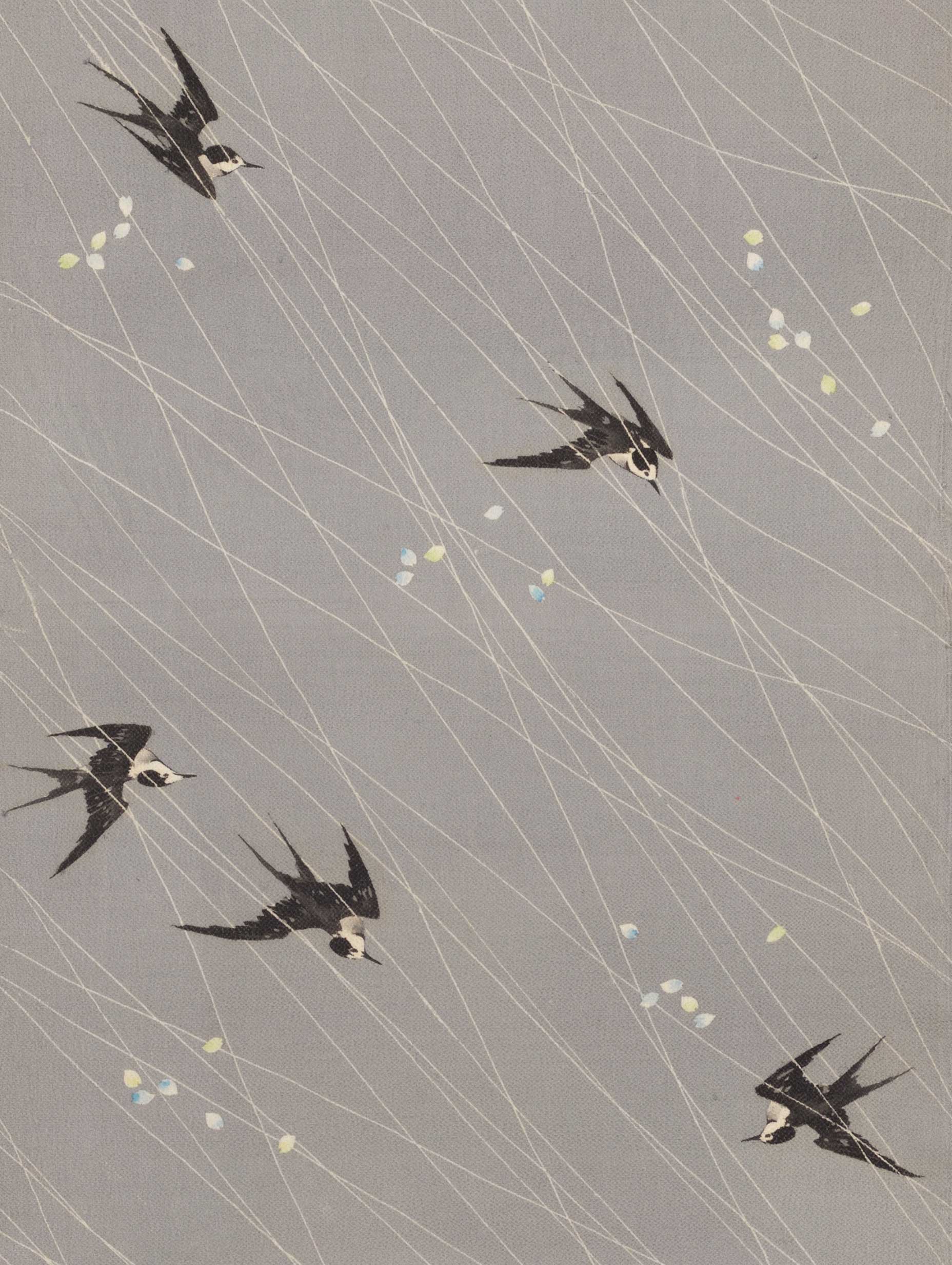  Svälja Fåglar Mönster Japanskt konsttryck