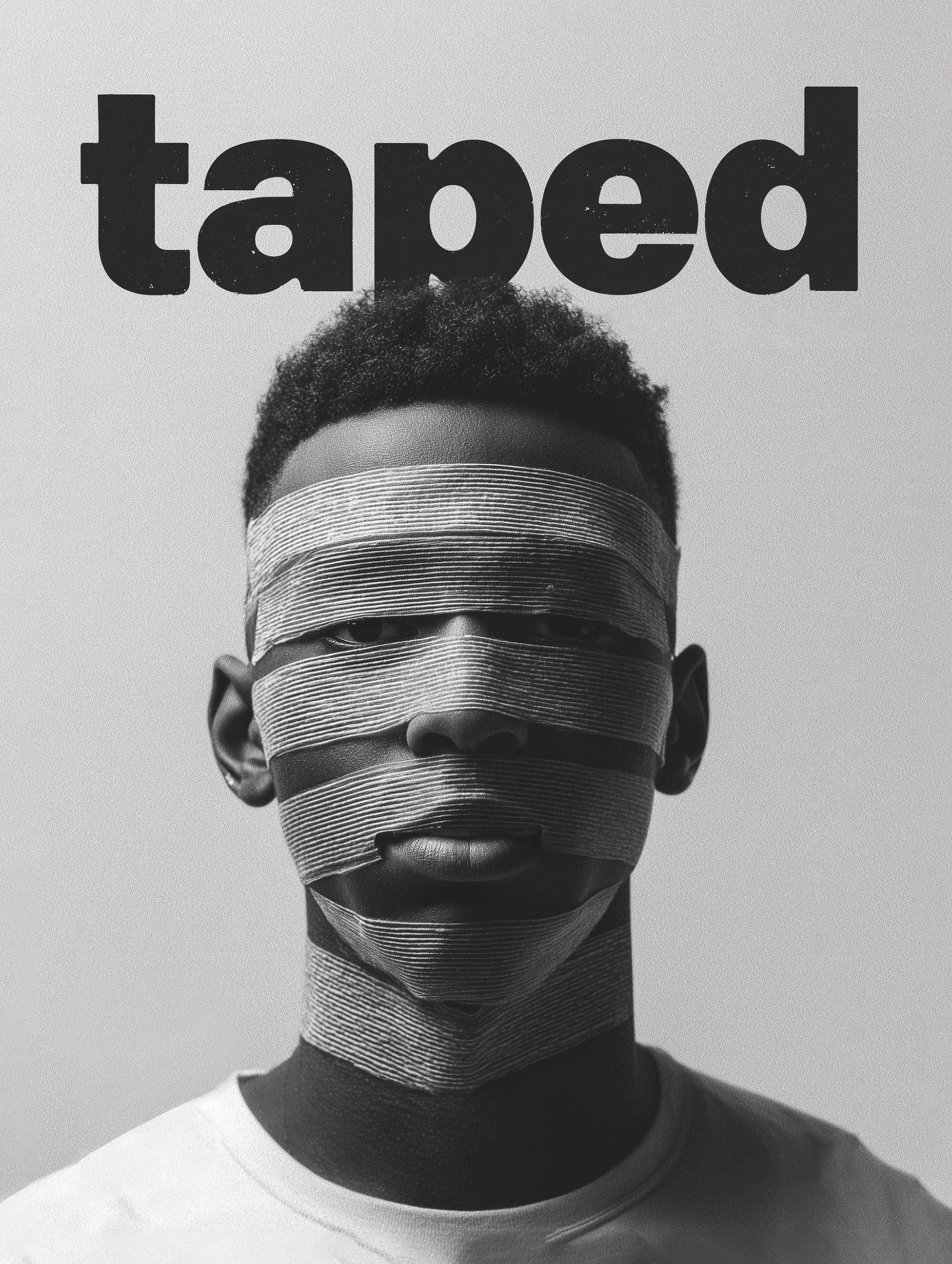Taped Black and White Poster