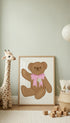 Teddy Bear with Pink Bow Poster