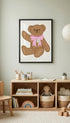 Teddy Bear with Pink Bow Poster