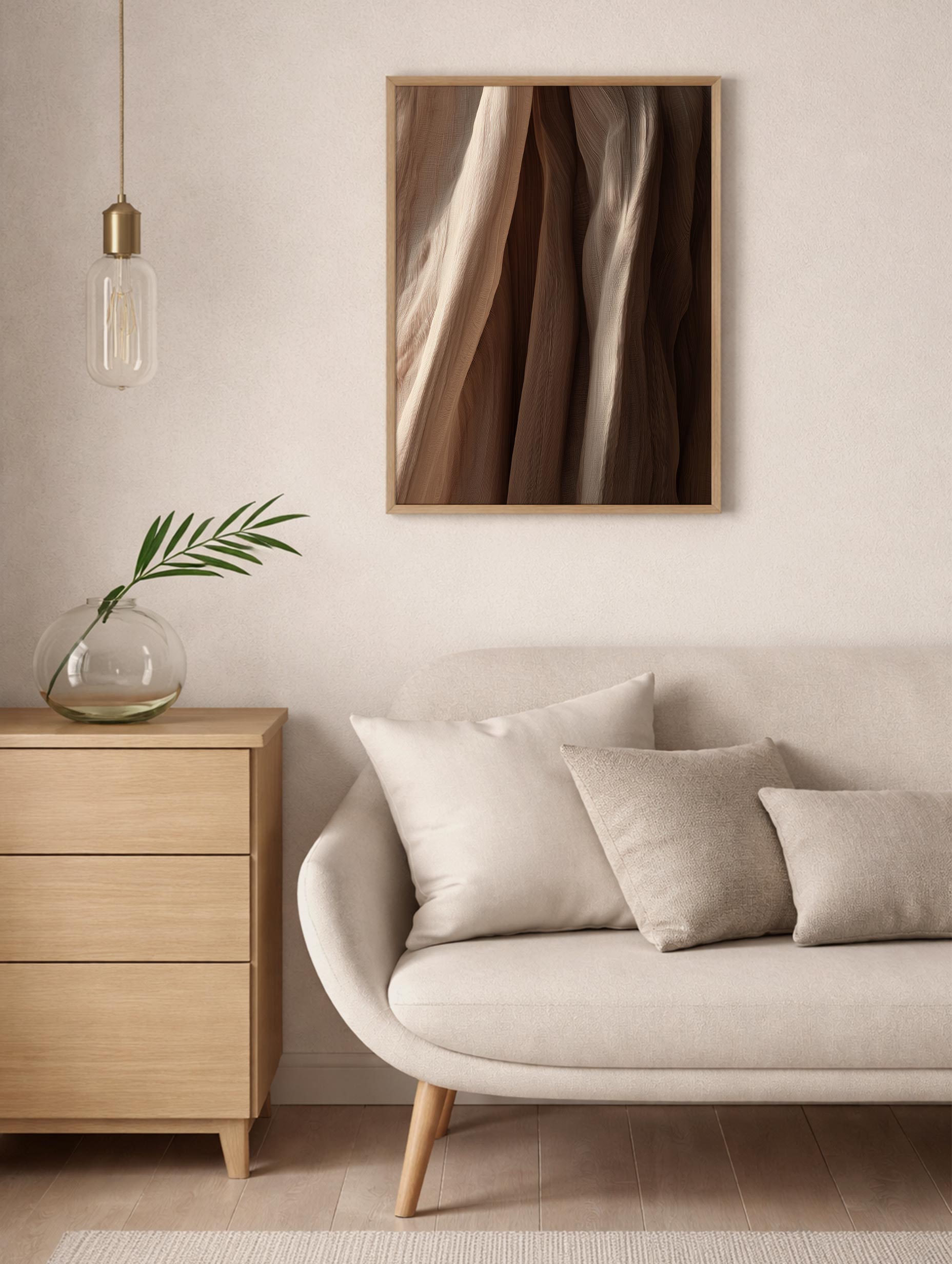 Textured Silk Fabric Poster Mockup