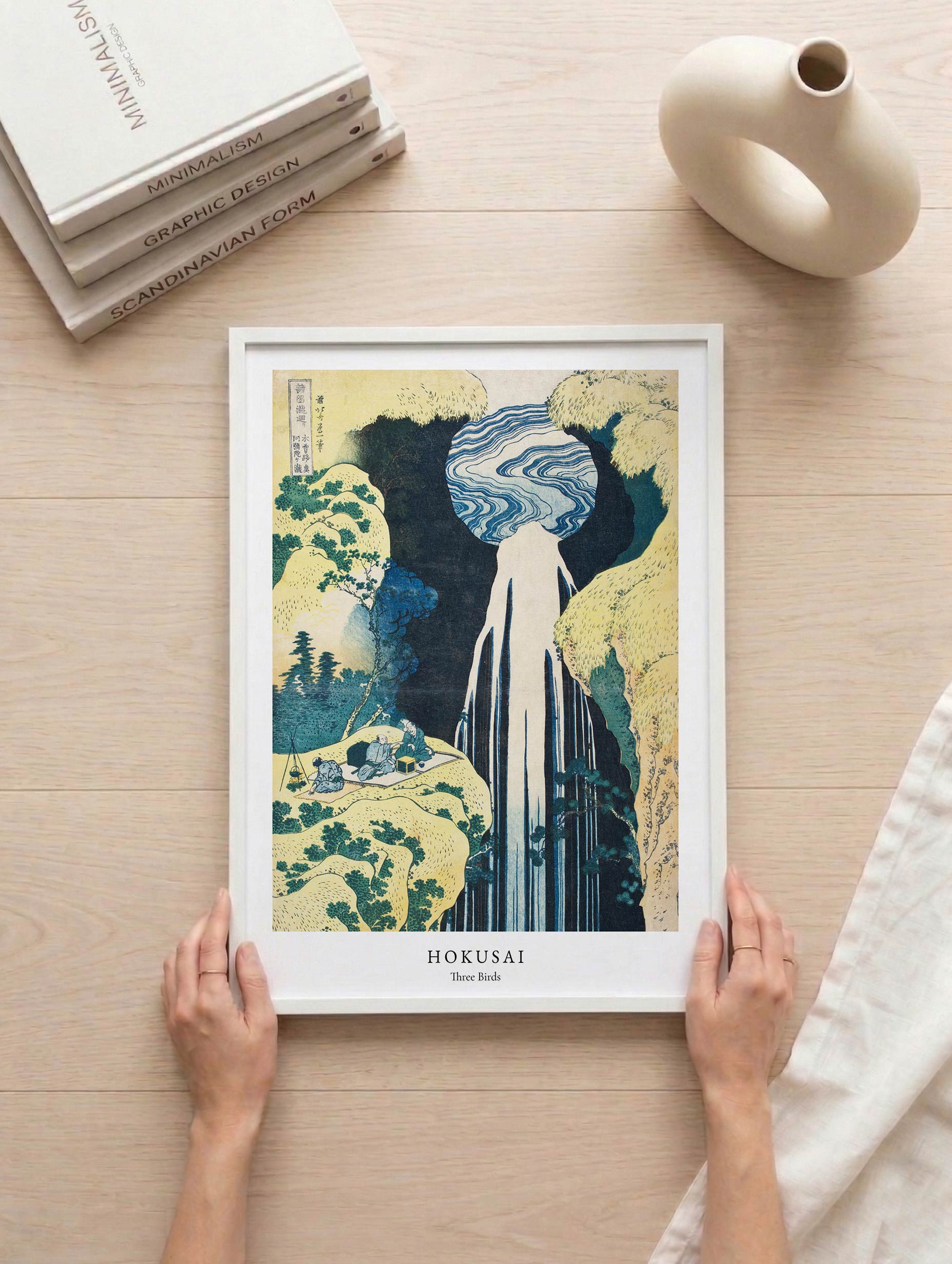 The Amida Falls - Hokusai Mockup