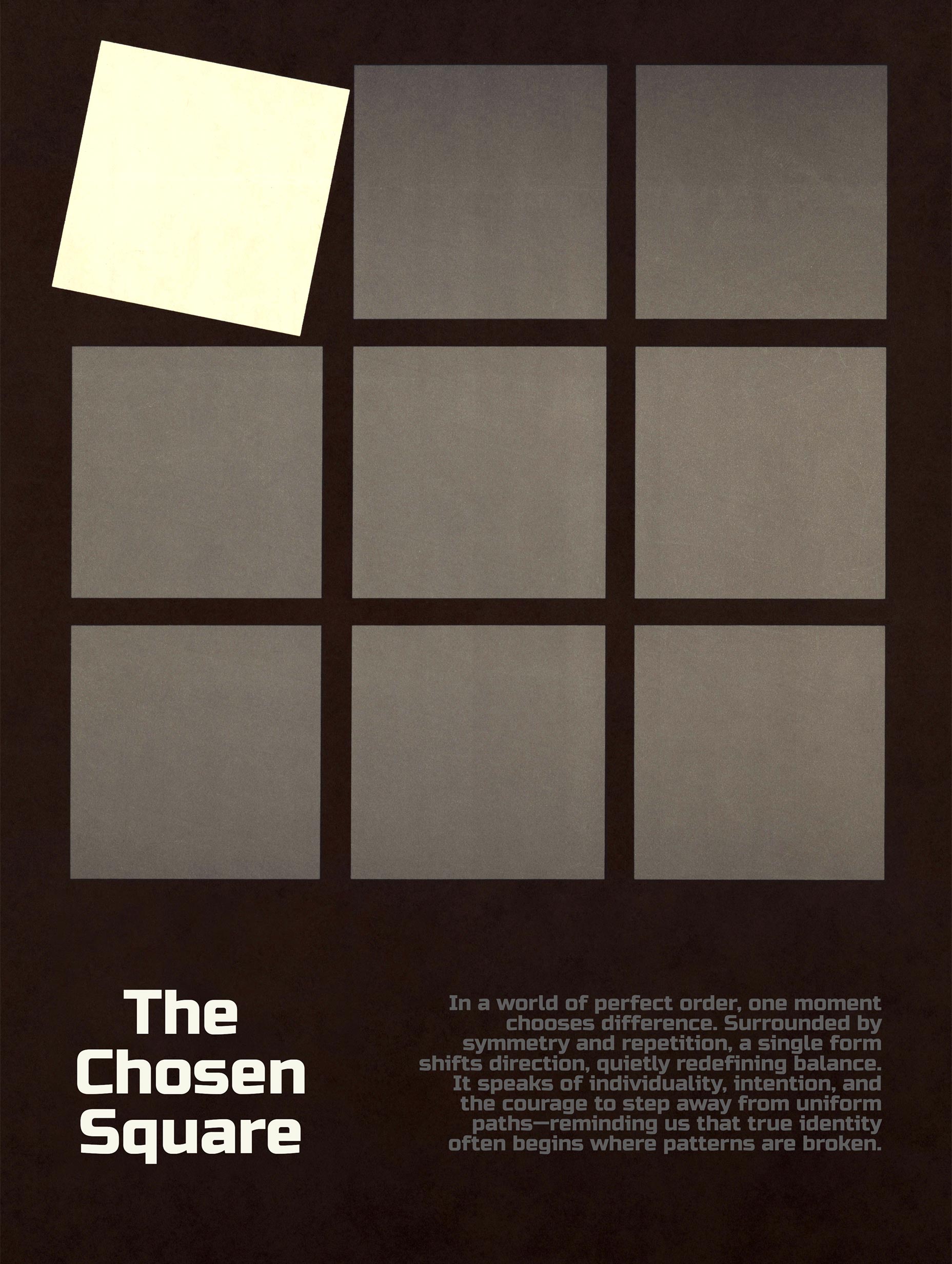 The Chosen Square Abstract Typography Poster