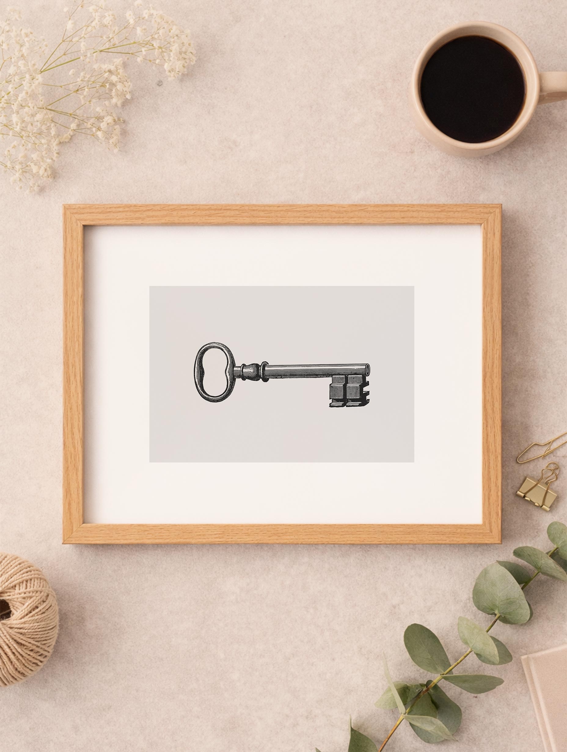 The Key Vintage Poster Mockup