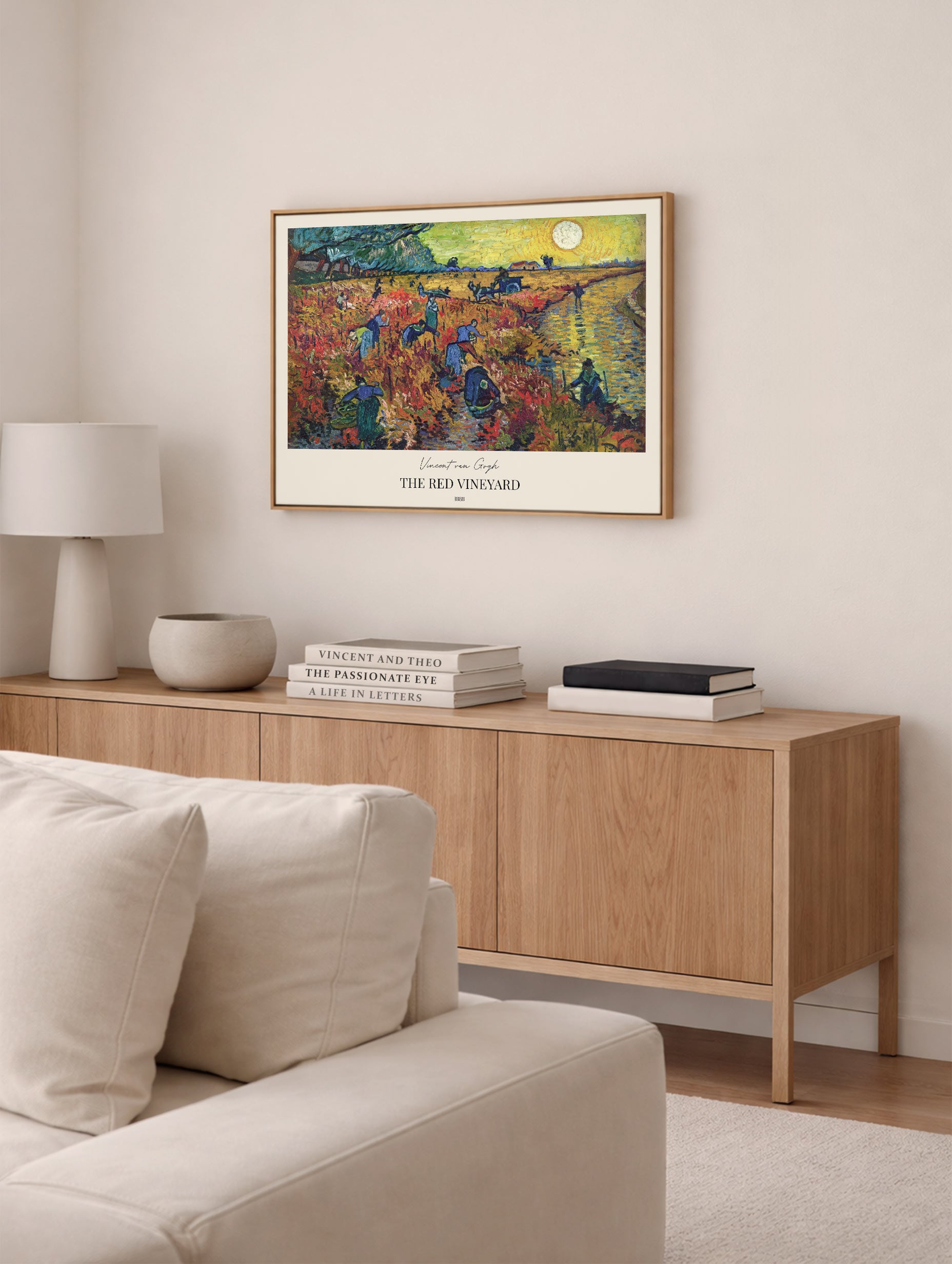 The Red Vineyard - Van Gogh Art Print Mockup