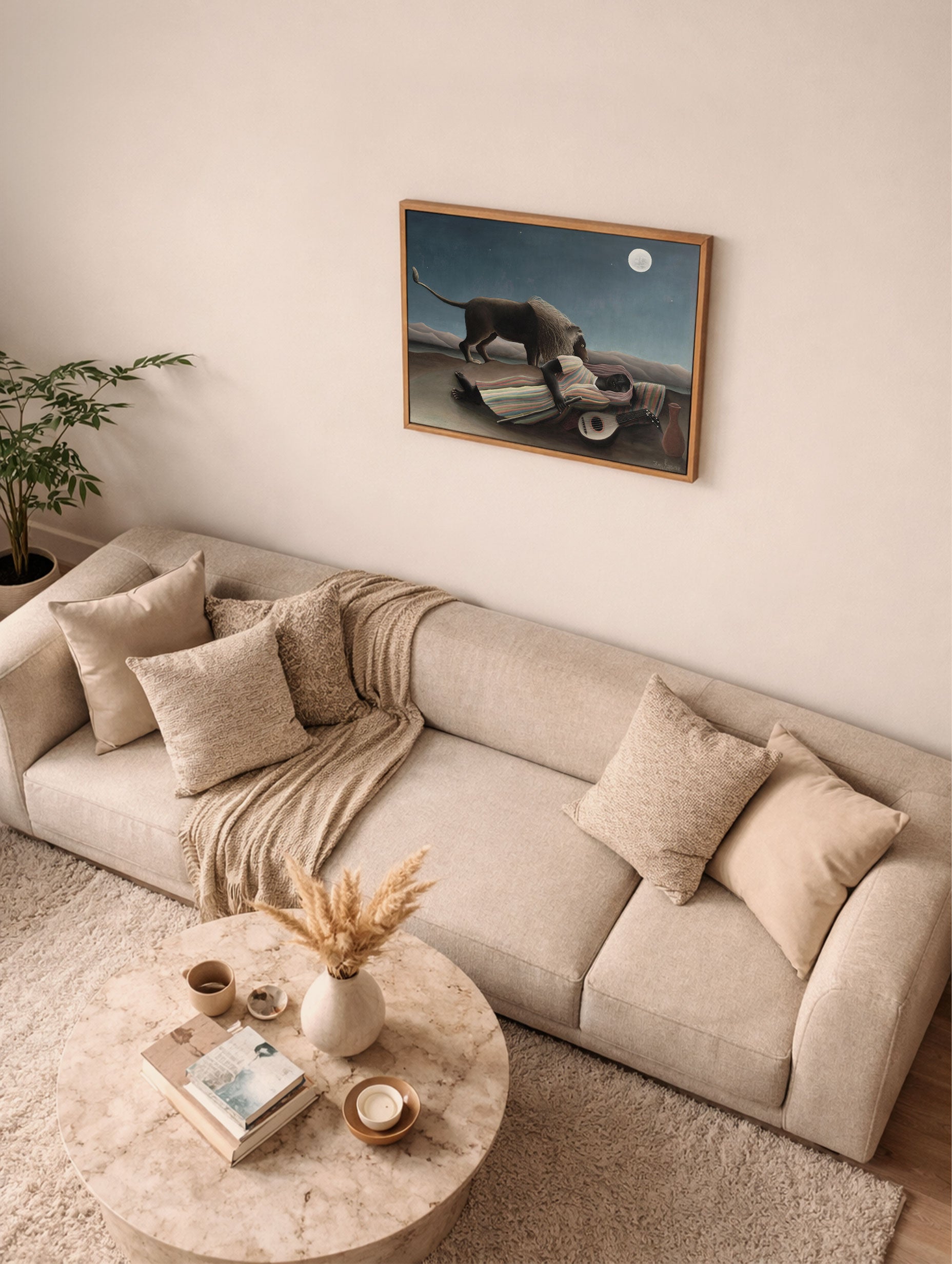 
The Sleeping Gypsy Henri Rousseau Art Print Mockup