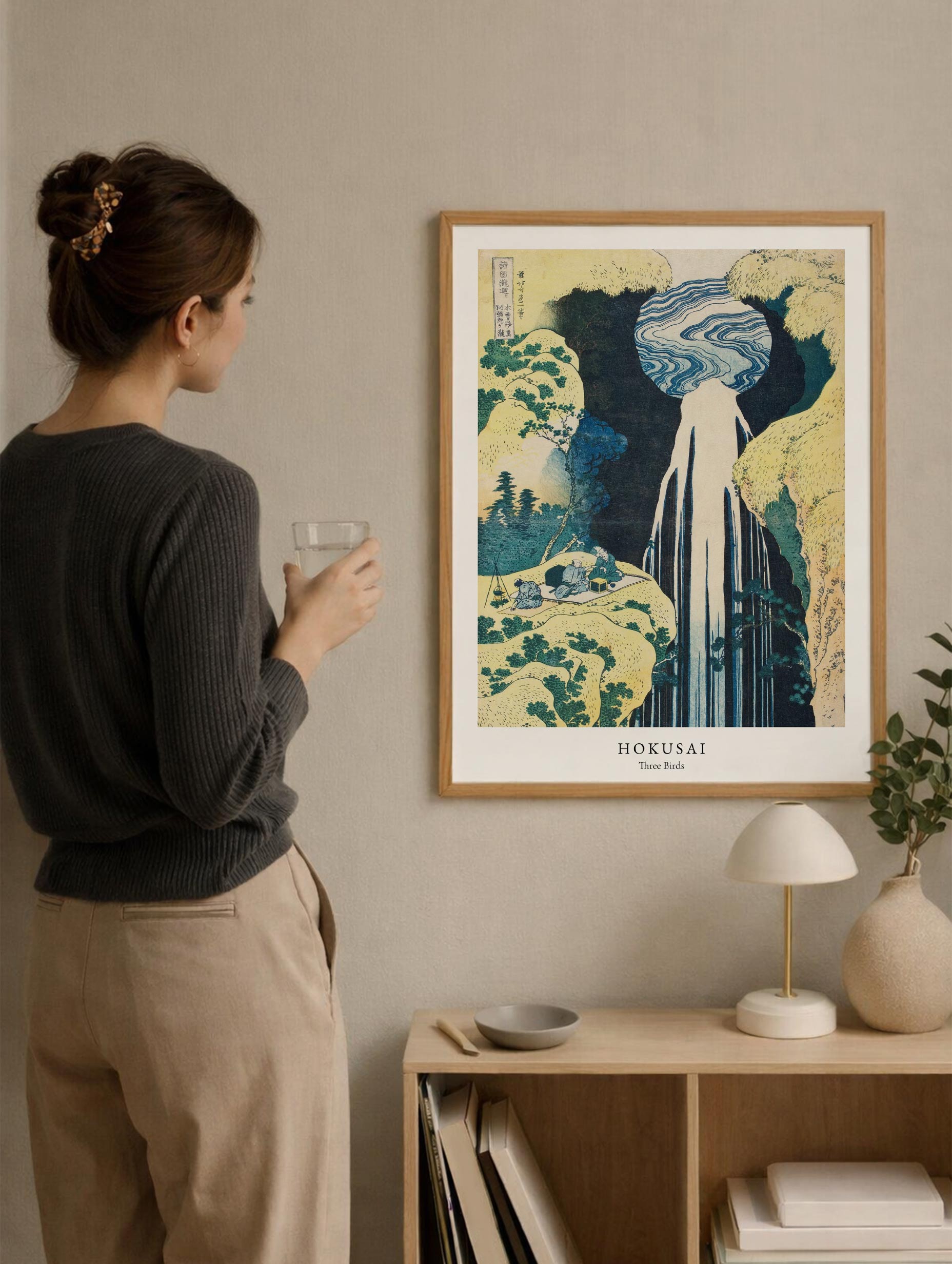The Amida Falls - Hokusai Mockup