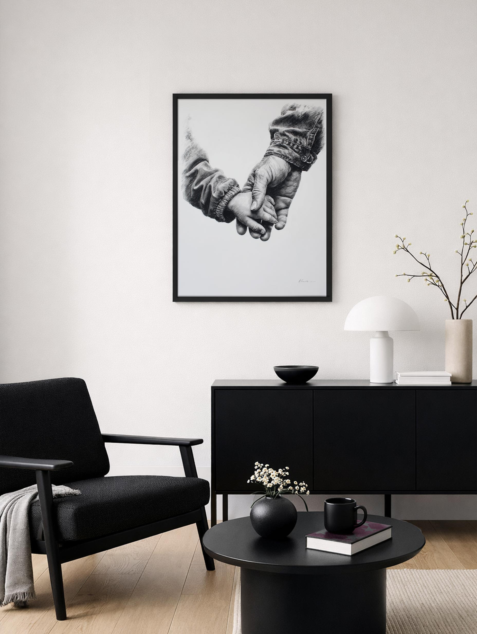 The Bond Black and White Poster  Mockup