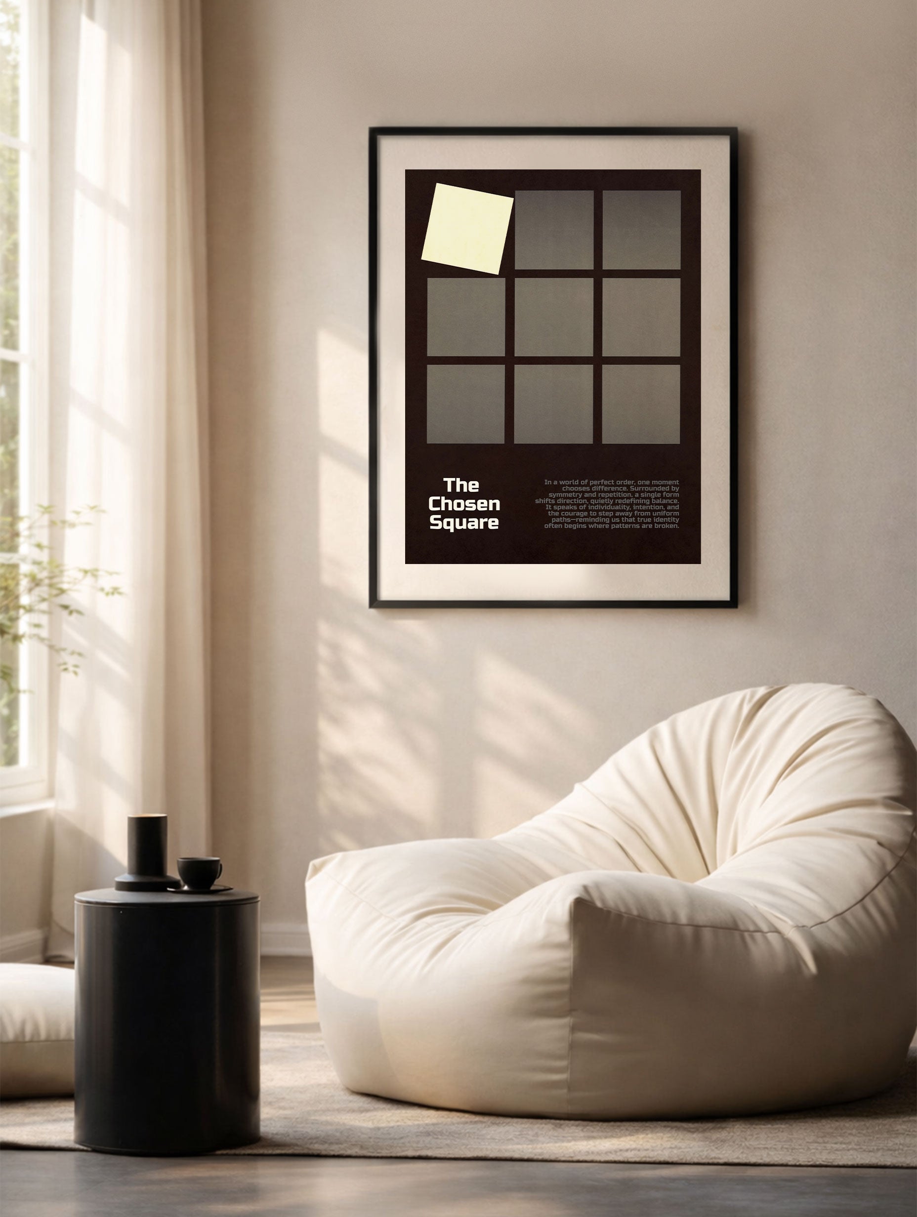 The Chosen Square Abstract Typography Poster Mockup