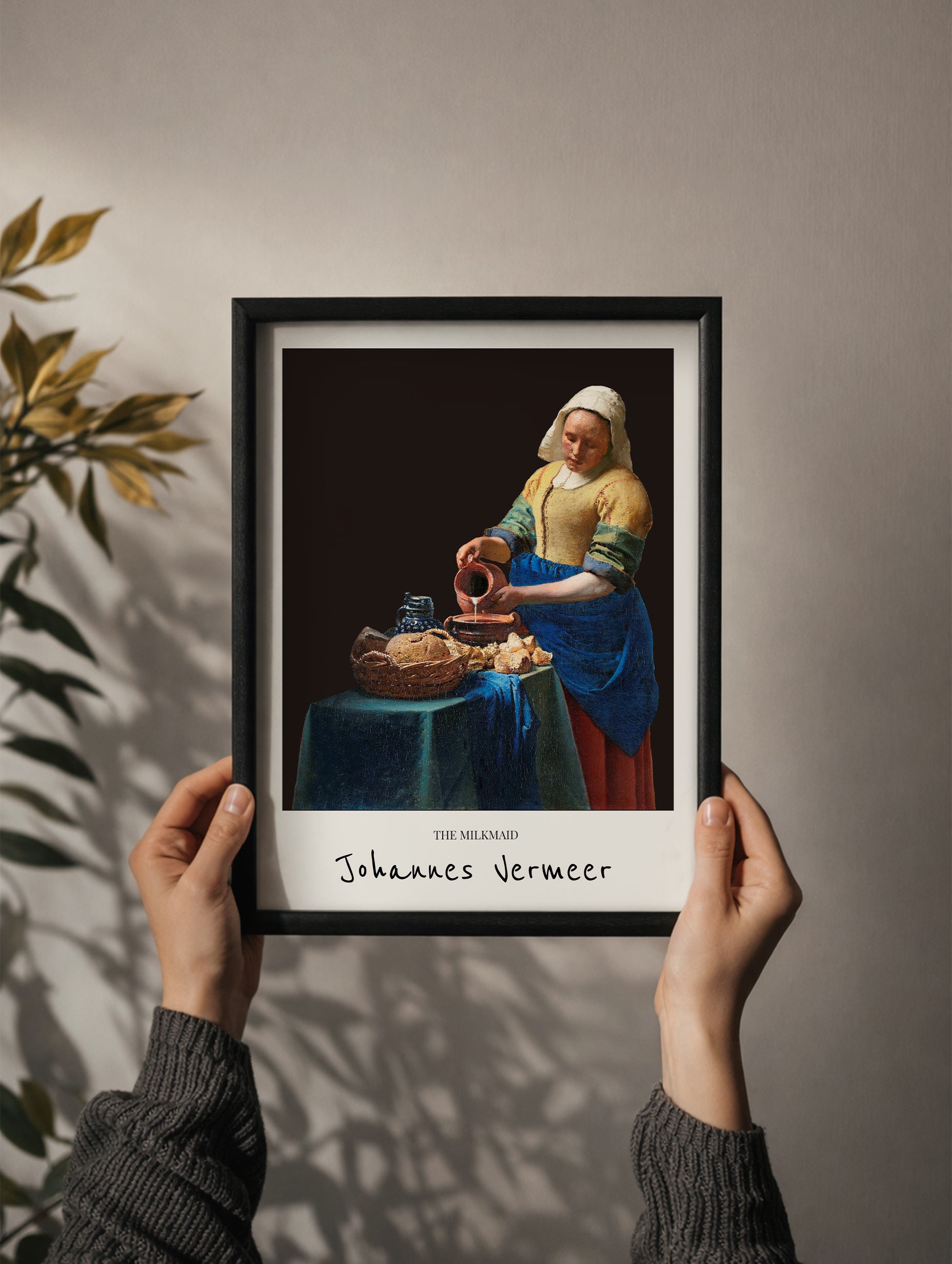 The Milkmaid Johannes Vermeer Art Print No 2 Mockup