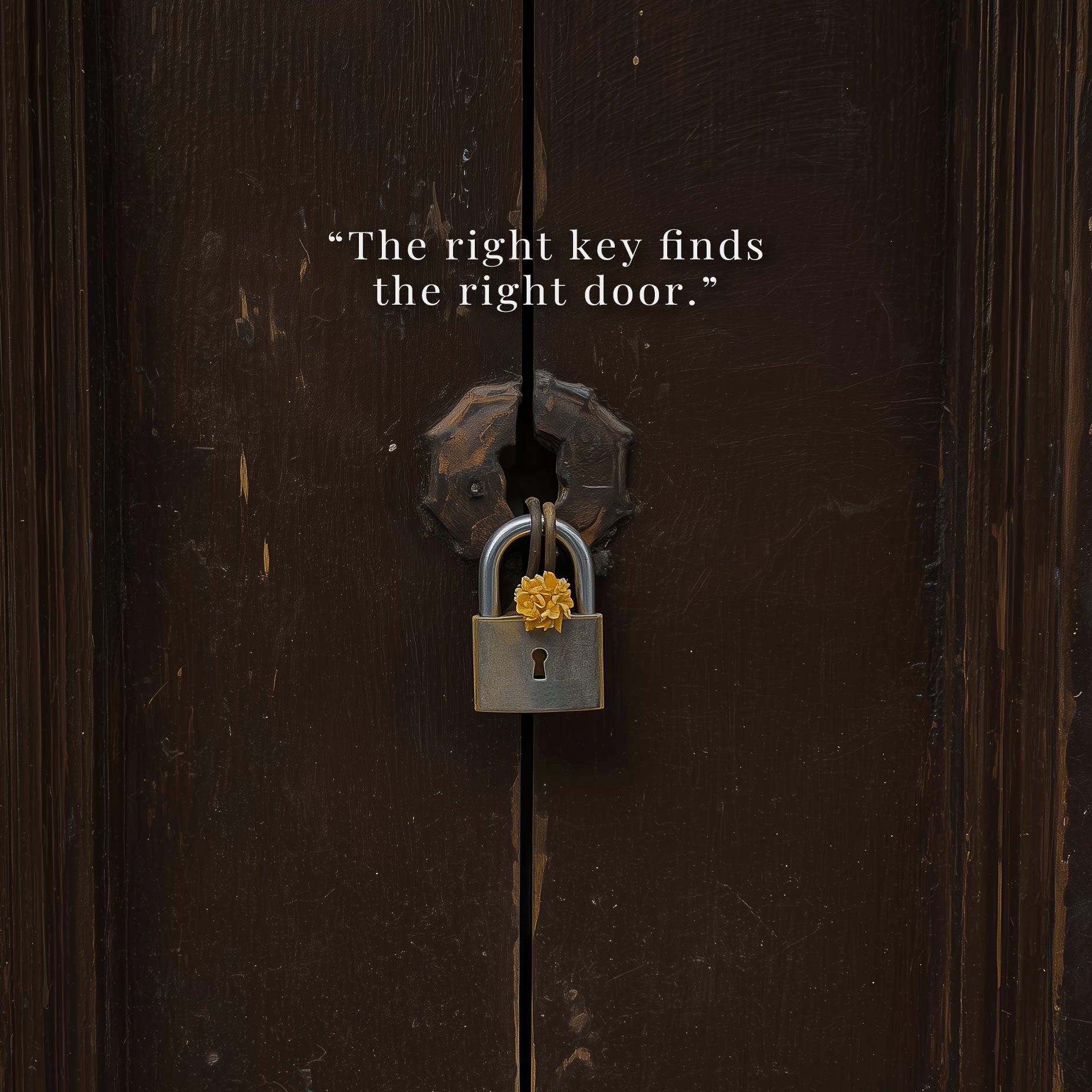 The Right Keys Open the Right Door Vintage Poster