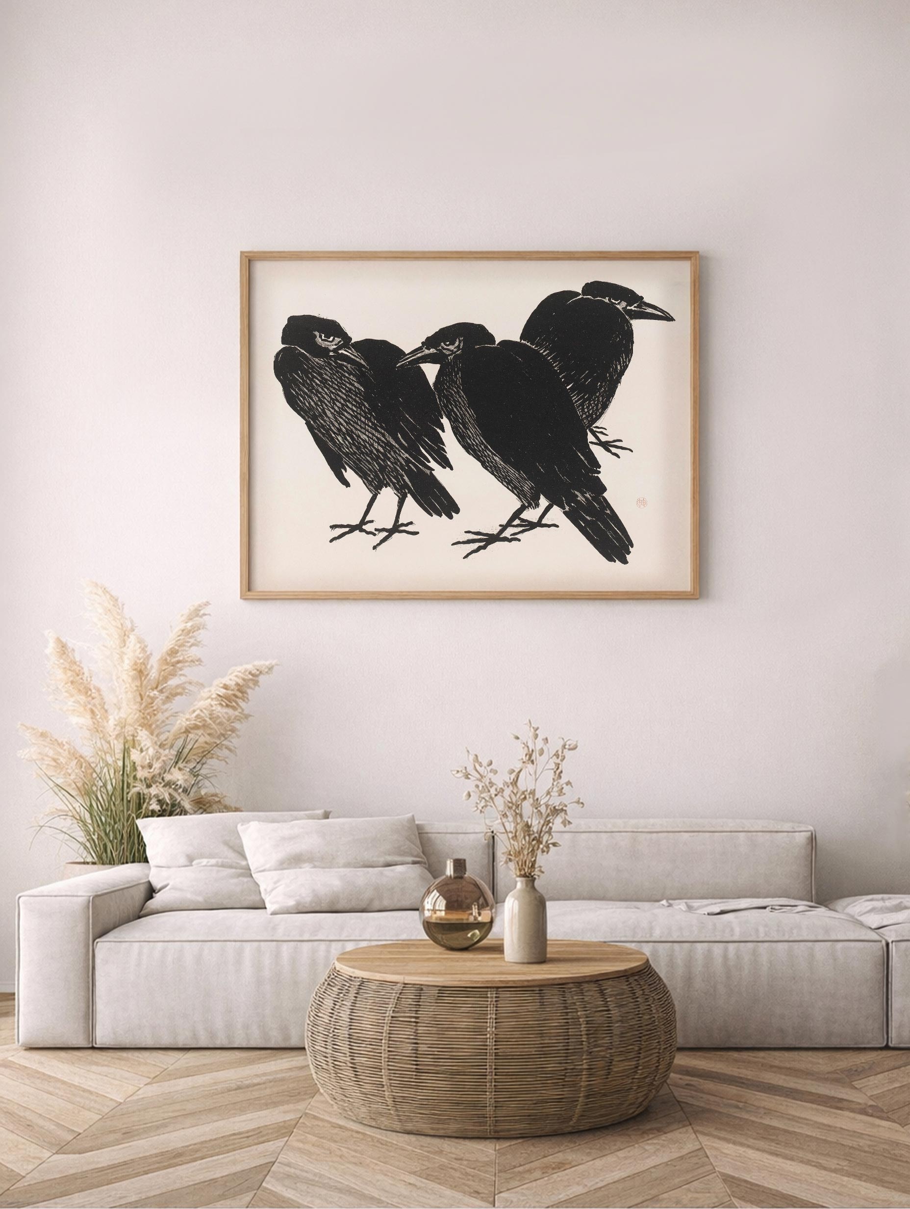 Three Crows - Henri-Charles Guérard Mockup
