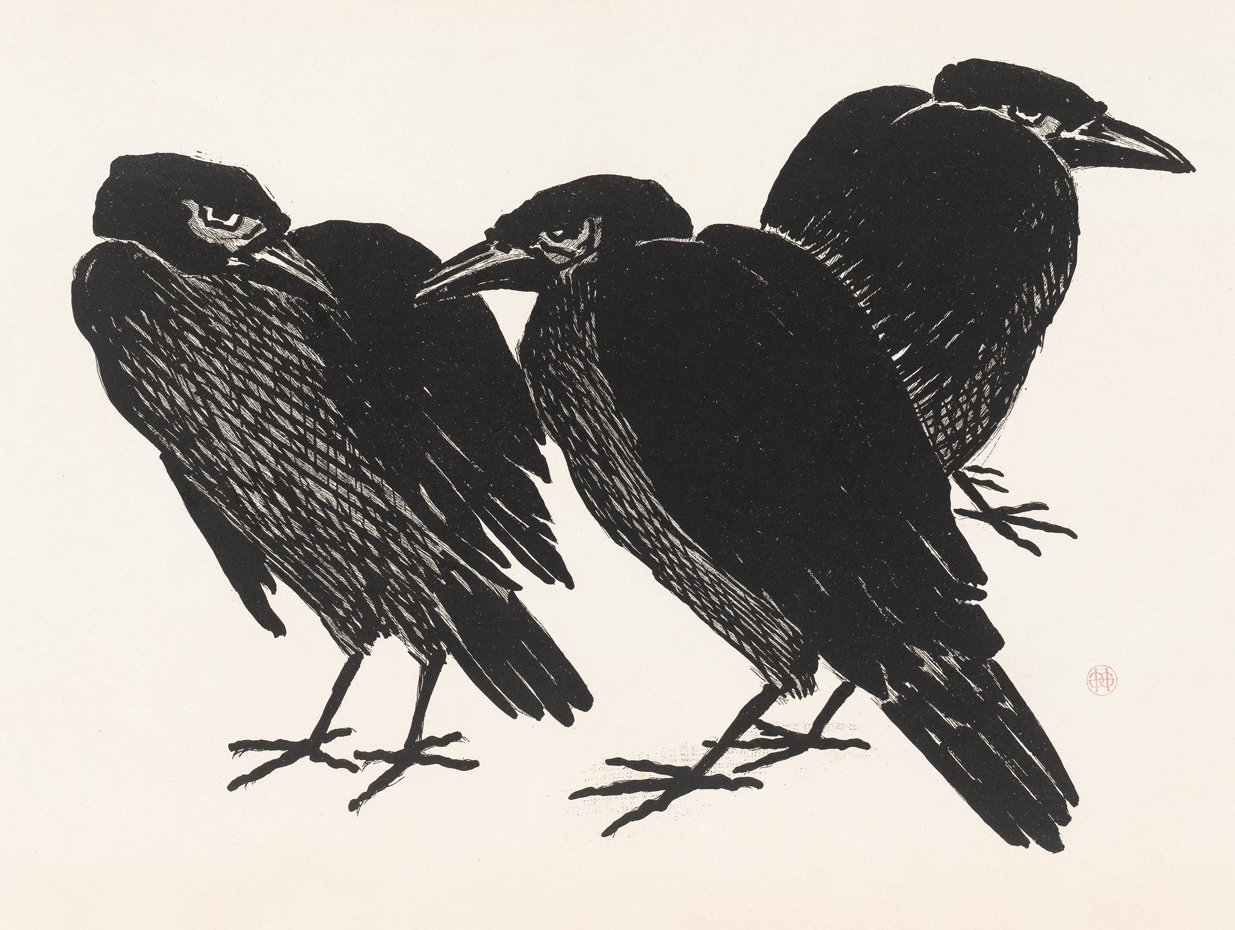 Three Crows - Henri-Charles Guérard